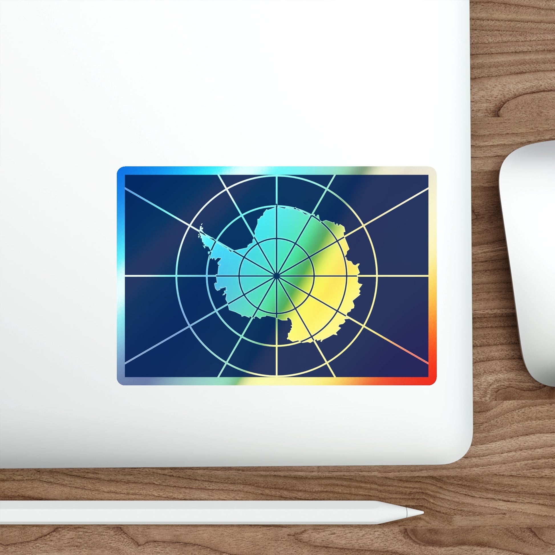 Flag of Antarctic Treaty Holographic STICKER Die-Cut Vinyl Decal-The Sticker Space