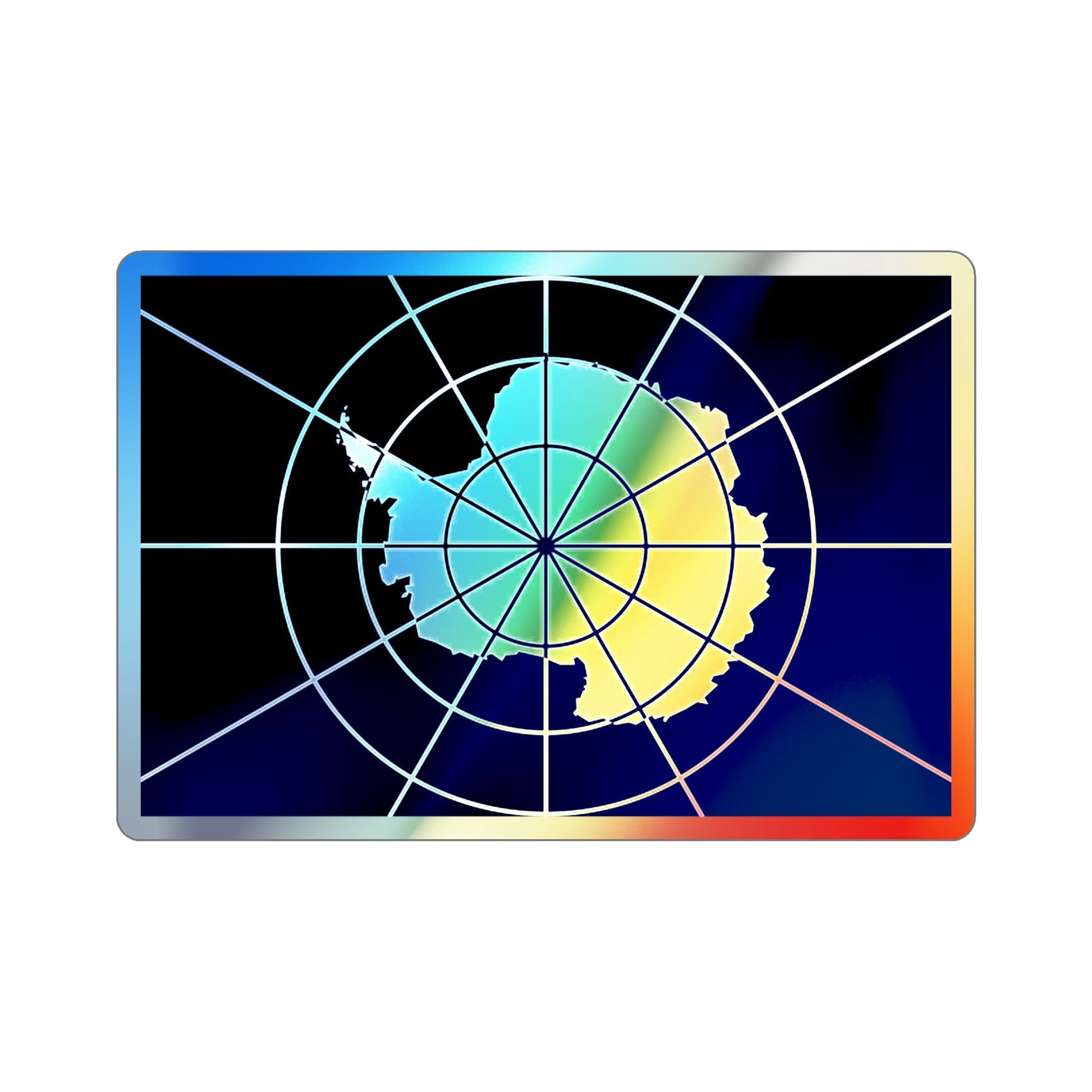 Flag of Antarctic Treaty Holographic STICKER Die-Cut Vinyl Decal-2 Inch-The Sticker Space