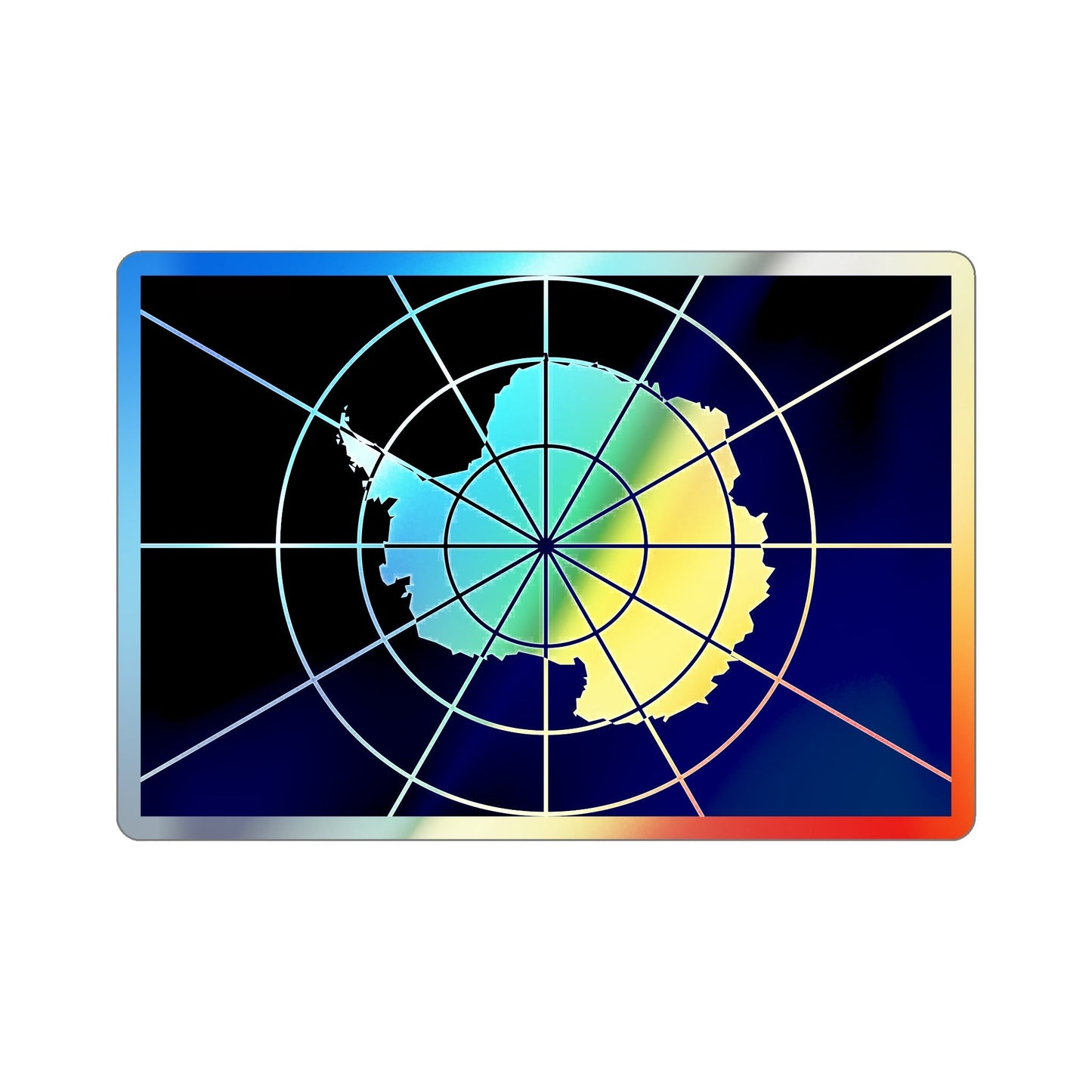Flag of Antarctic Treaty Holographic STICKER Die-Cut Vinyl Decal-5 Inch-The Sticker Space