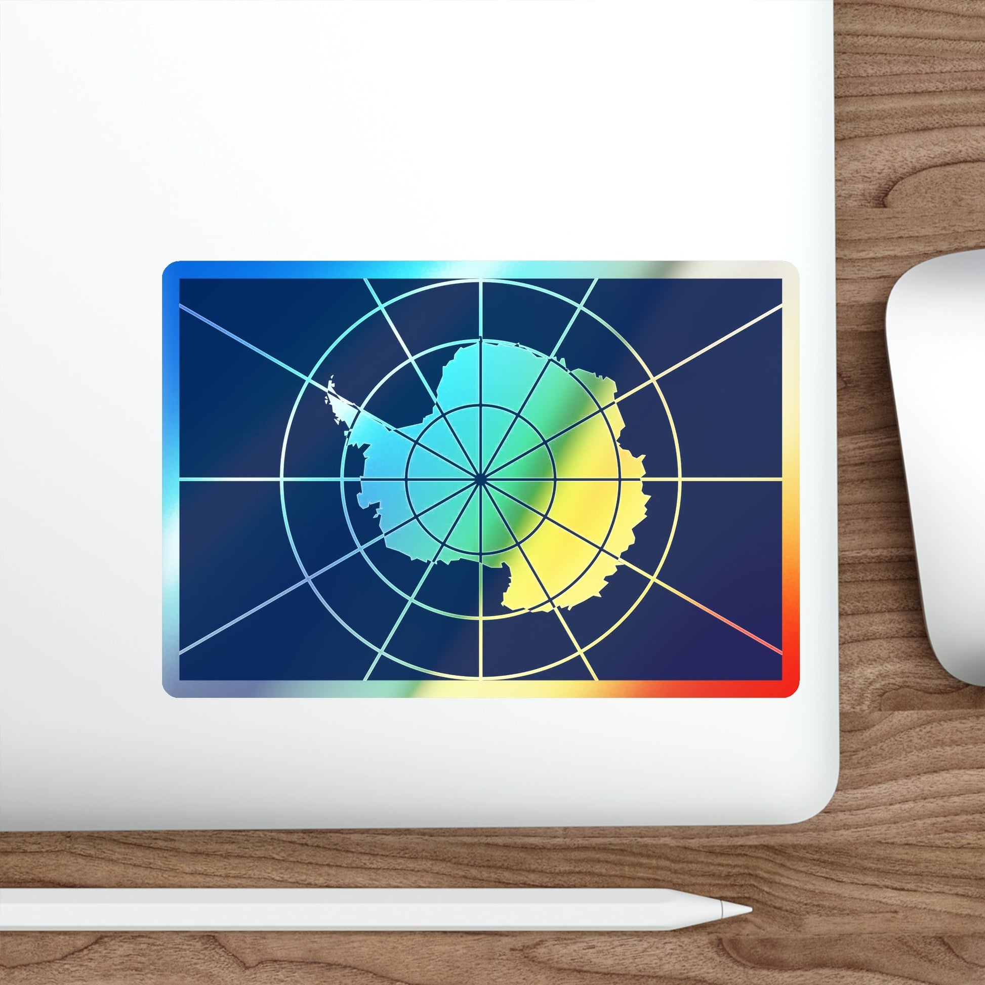 Flag of Antarctic Treaty Holographic STICKER Die-Cut Vinyl Decal-The Sticker Space