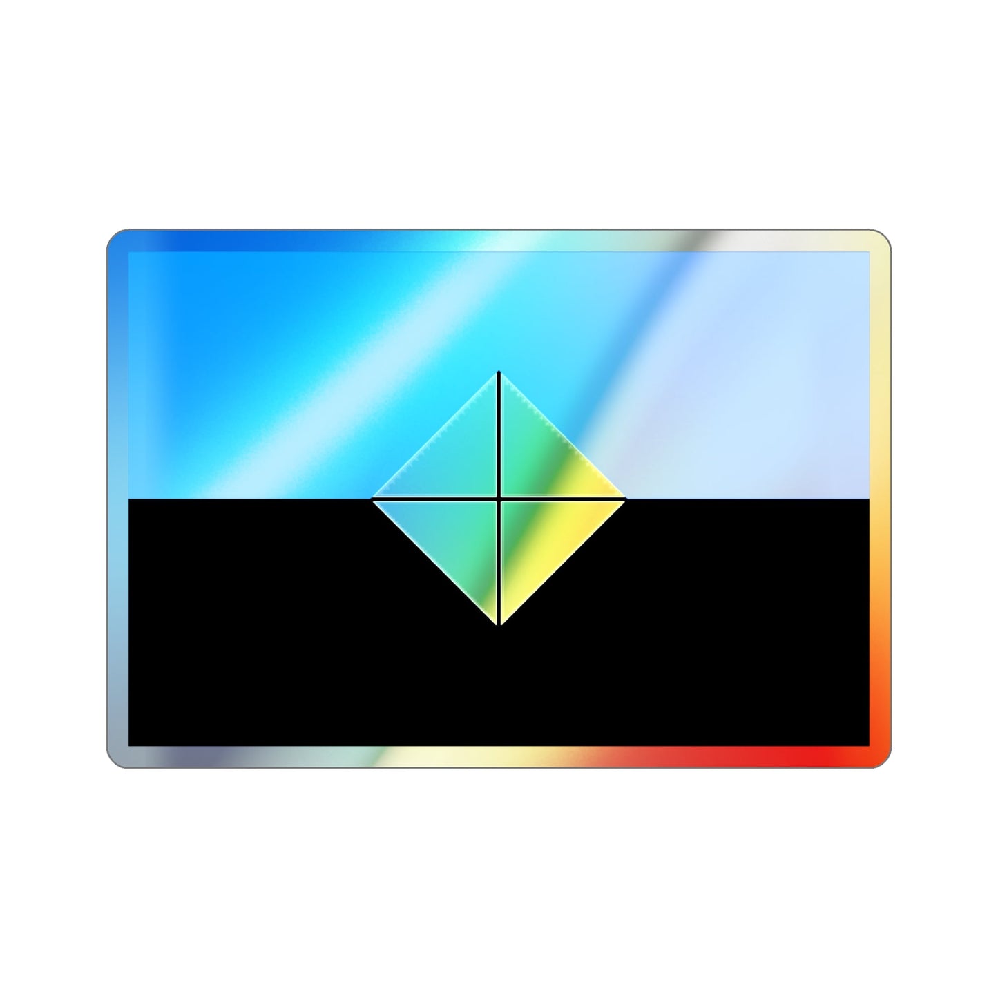 Flag of Antarctic Vexillological Association Holographic STICKER Die-Cut Vinyl Decal-2 Inch-The Sticker Space