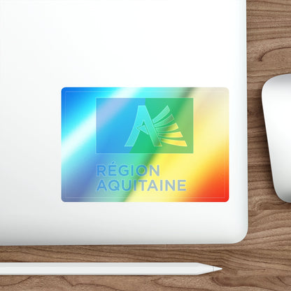 Flag of Aquitaine France 2 Holographic STICKER Die-Cut Vinyl Decal-The Sticker Space