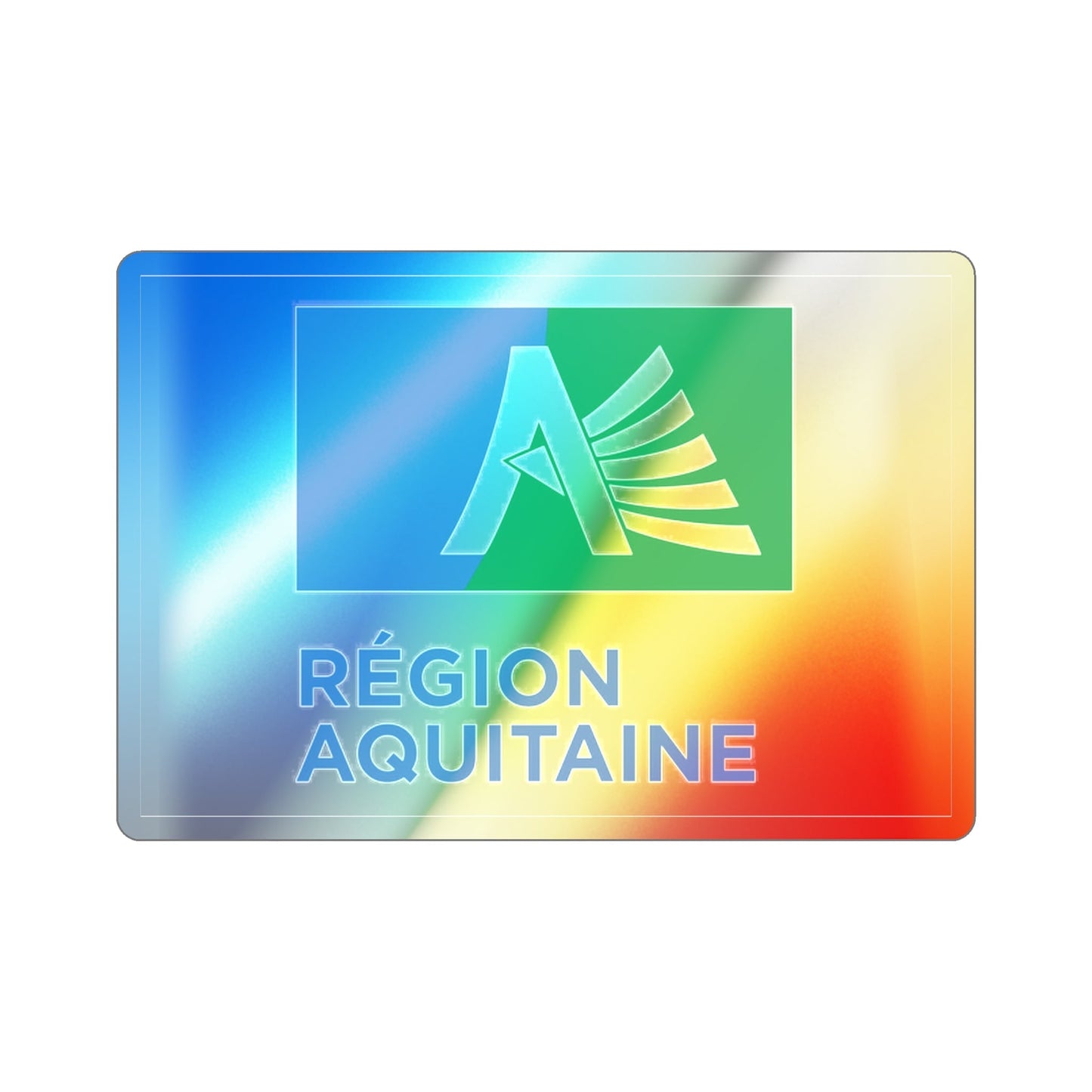 Flag of Aquitaine France 2 Holographic STICKER Die-Cut Vinyl Decal-2 Inch-The Sticker Space