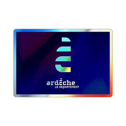 Flag of Ardèche France Holographic STICKER Die-Cut Vinyl Decal-2 Inch-The Sticker Space
