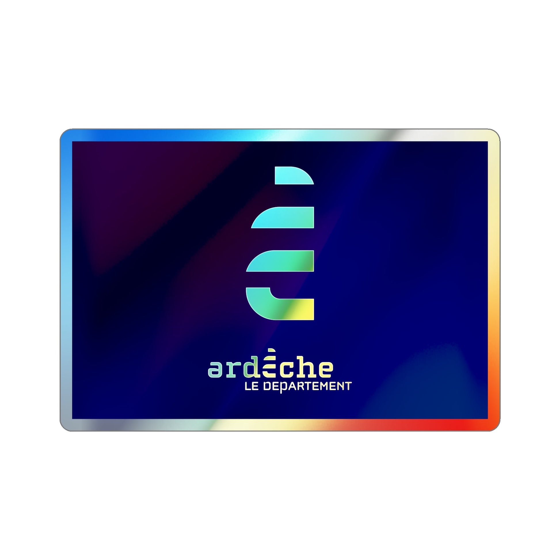 Flag of Ardèche France Holographic STICKER Die-Cut Vinyl Decal-5 Inch-The Sticker Space