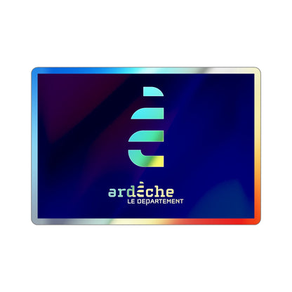 Flag of Ardèche France Holographic STICKER Die-Cut Vinyl Decal-5 Inch-The Sticker Space