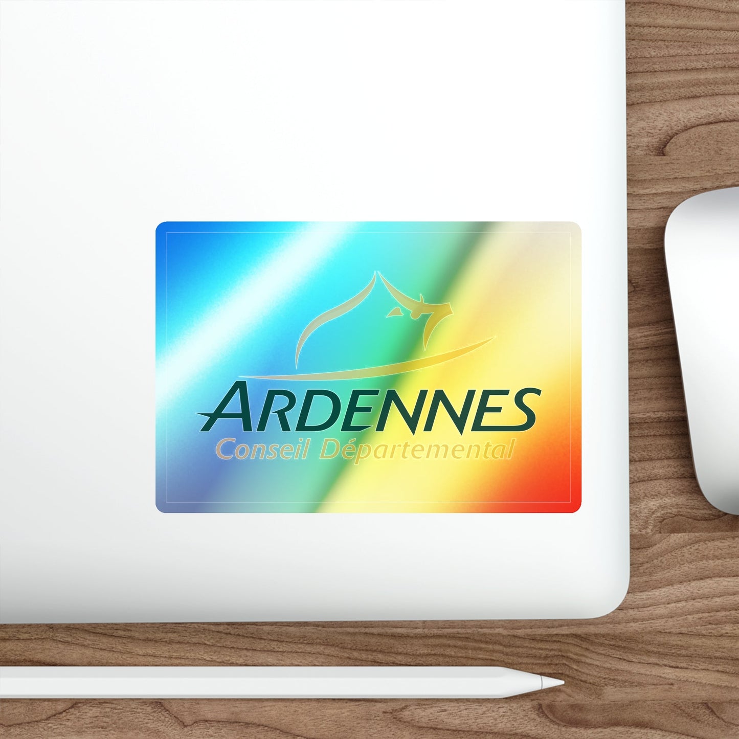Flag of Ardennes France Holographic STICKER Die-Cut Vinyl Decal-The Sticker Space