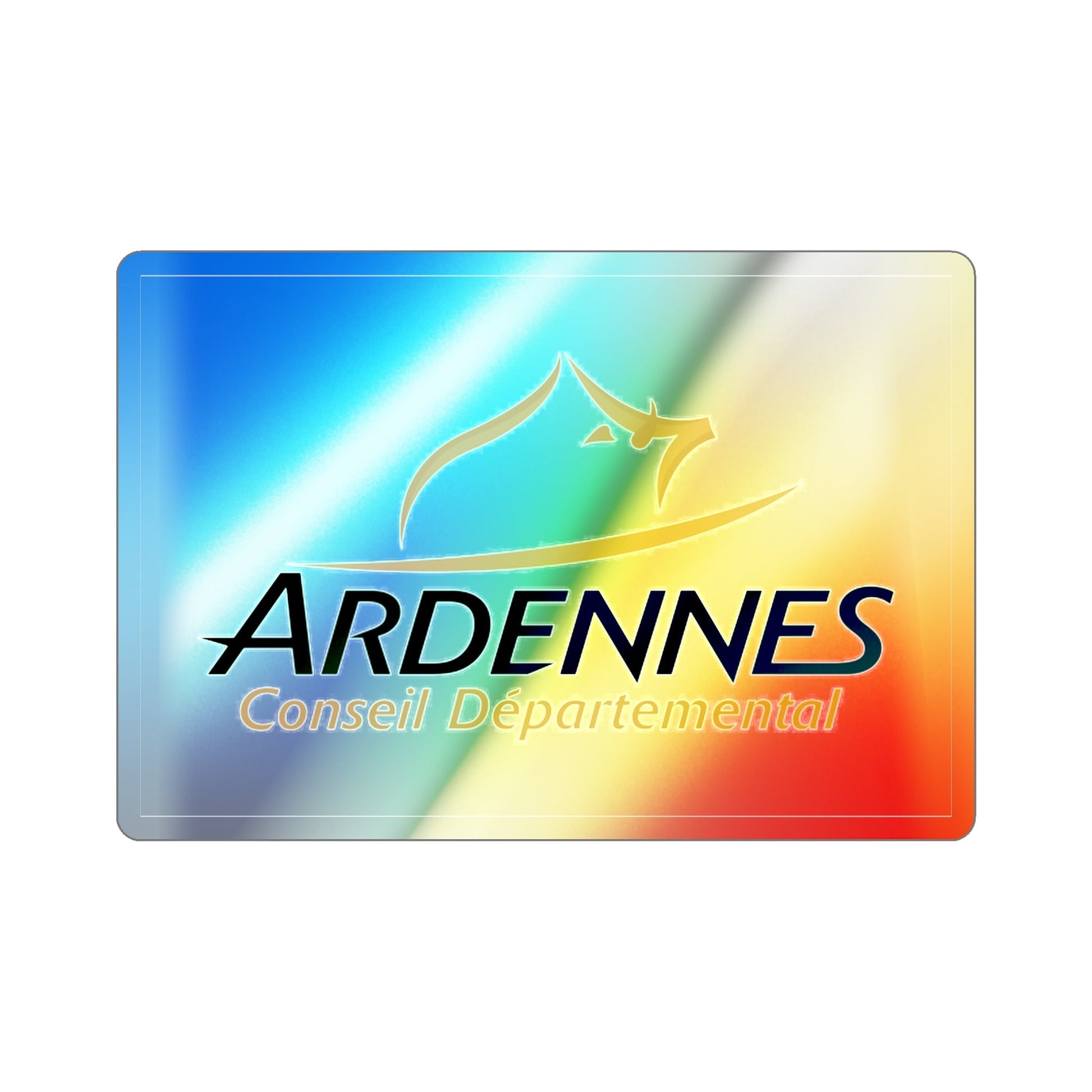 Flag of Ardennes France Holographic STICKER Die-Cut Vinyl Decal-2 Inch-The Sticker Space