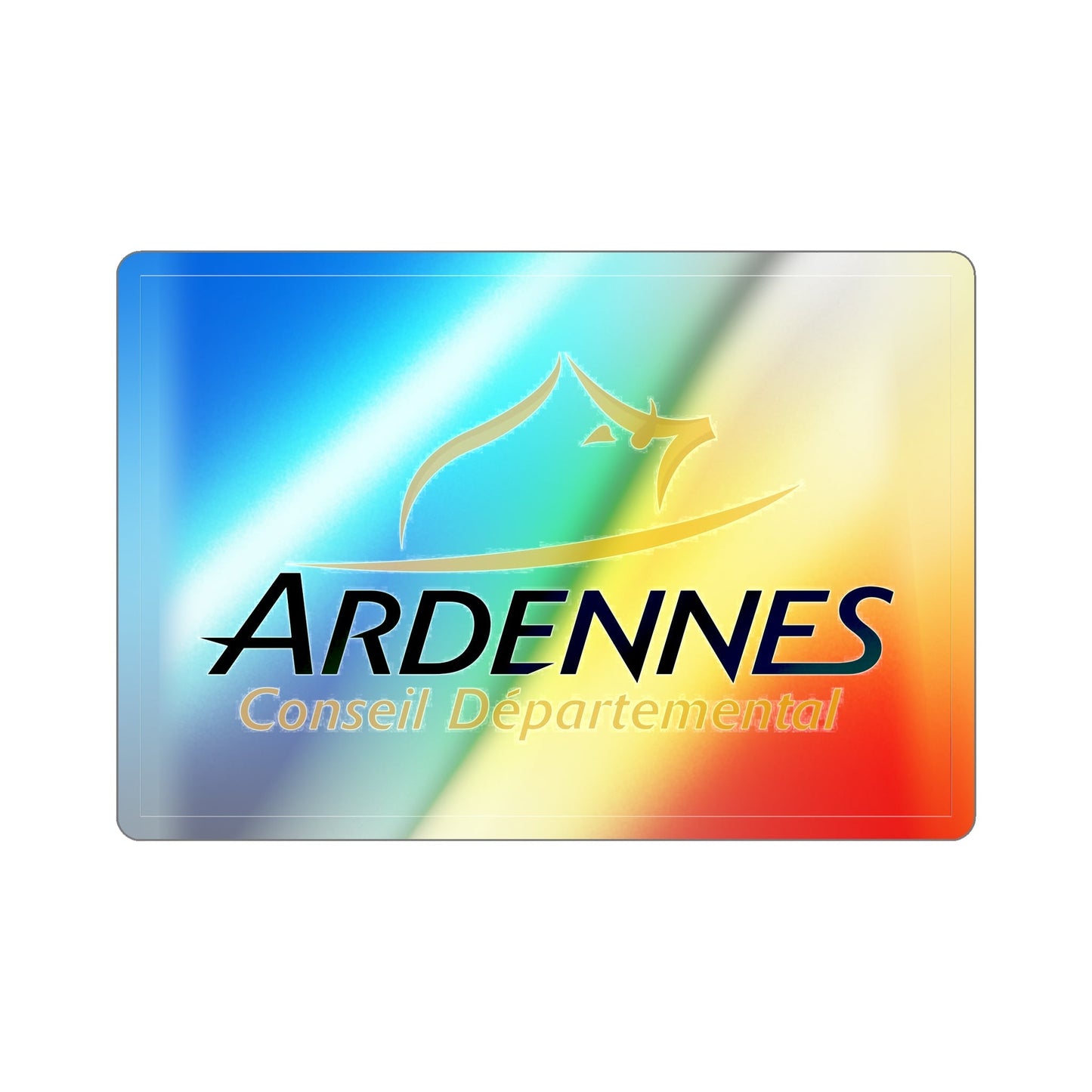 Flag of Ardennes France Holographic STICKER Die-Cut Vinyl Decal-5 Inch-The Sticker Space