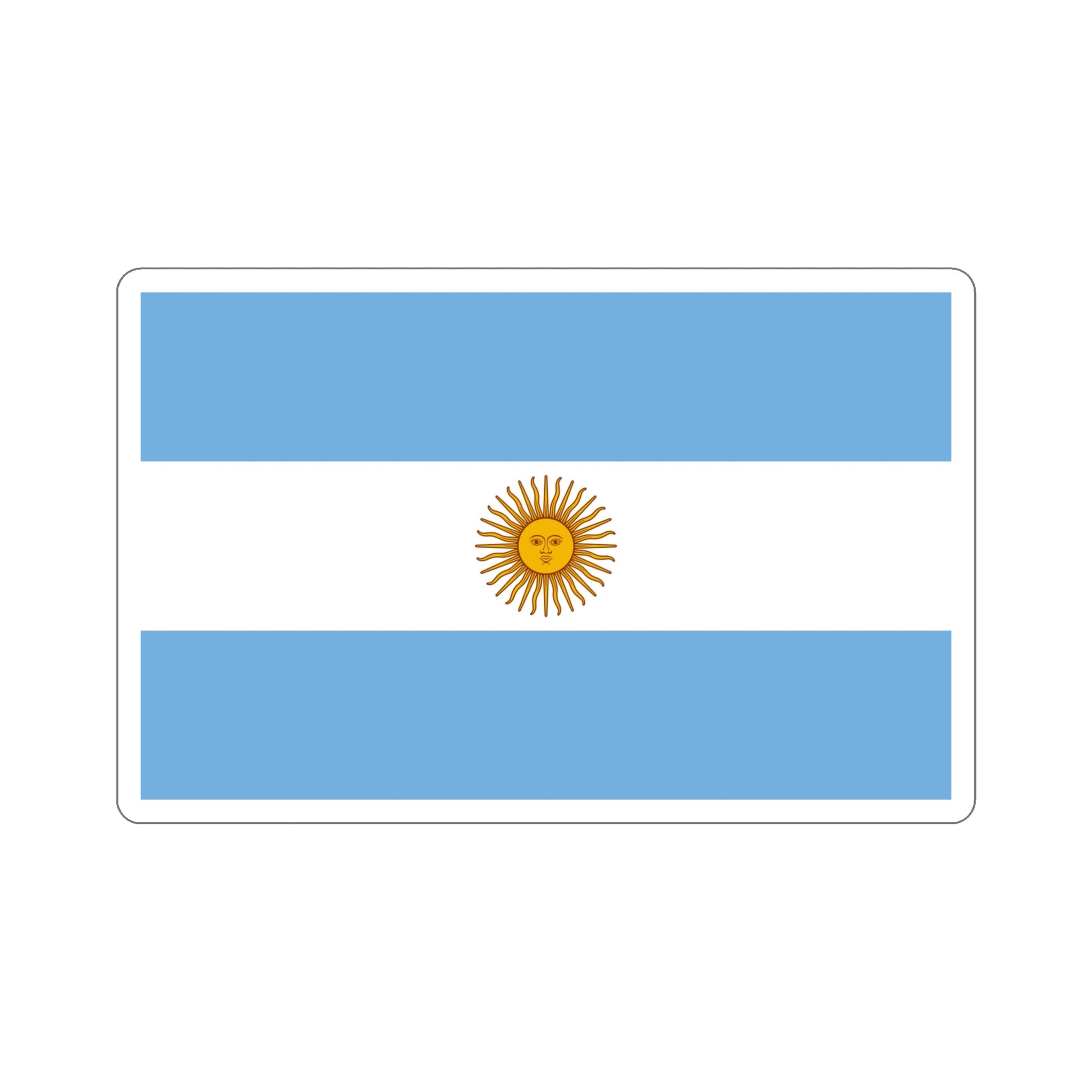 Flag of Argentina STICKER Vinyl Die-Cut Decal-5 Inch-The Sticker Space