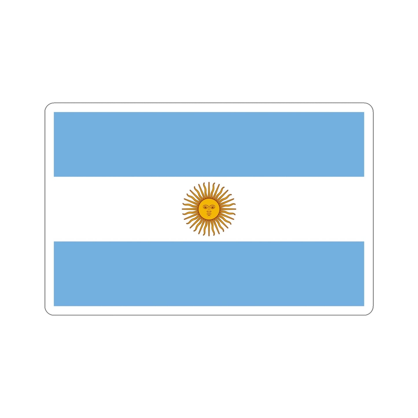 Flag of Argentina STICKER Vinyl Die-Cut Decal-6 Inch-The Sticker Space