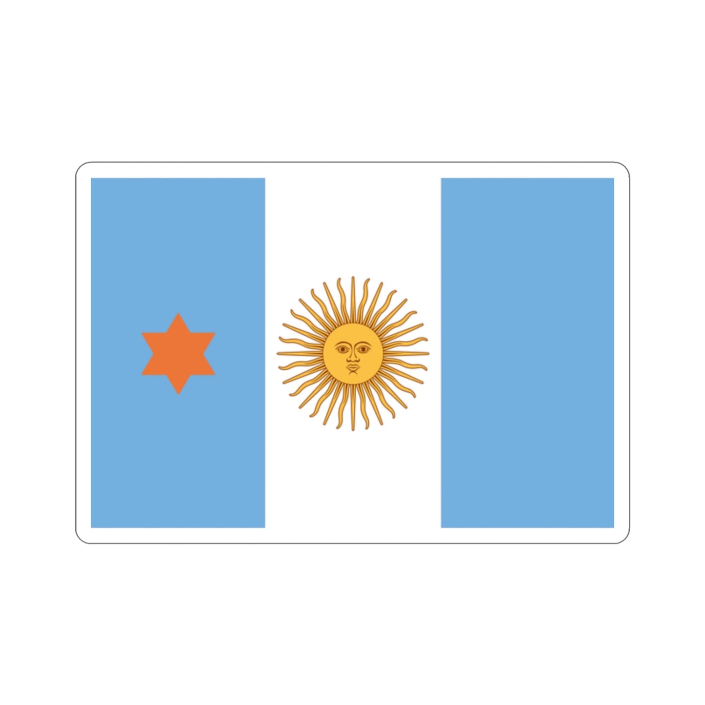Flag of Argentine General de Brigada 1894 to 1904 STICKER Vinyl Die-Cut Decal-2 Inch-The Sticker Space