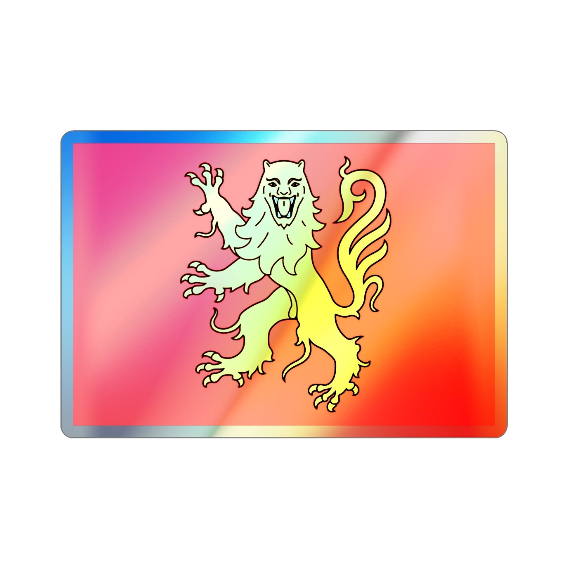 Flag of Aveyron France Holographic STICKER Die-Cut Vinyl Decal-2 Inch-The Sticker Space