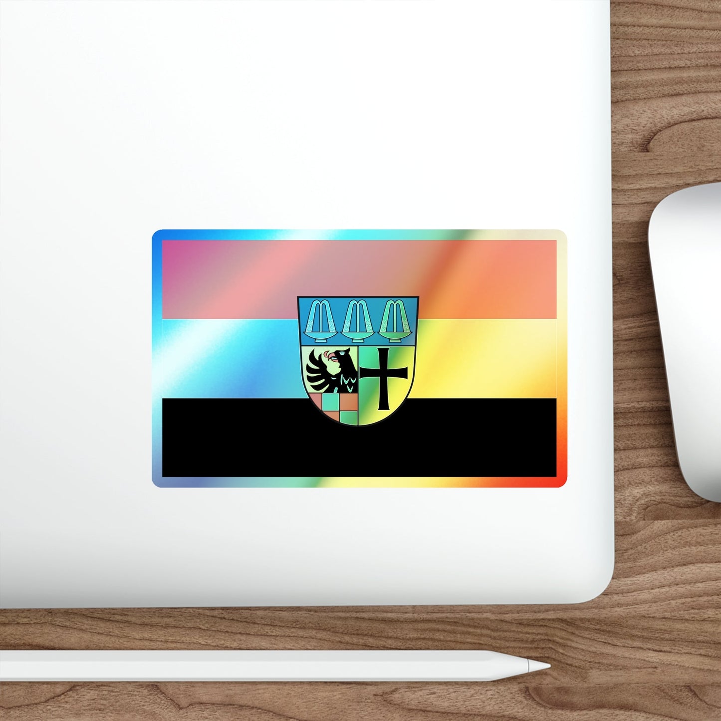 Flag of Bad Kissingen Germany Holographic STICKER Die-Cut Vinyl Decal-The Sticker Space