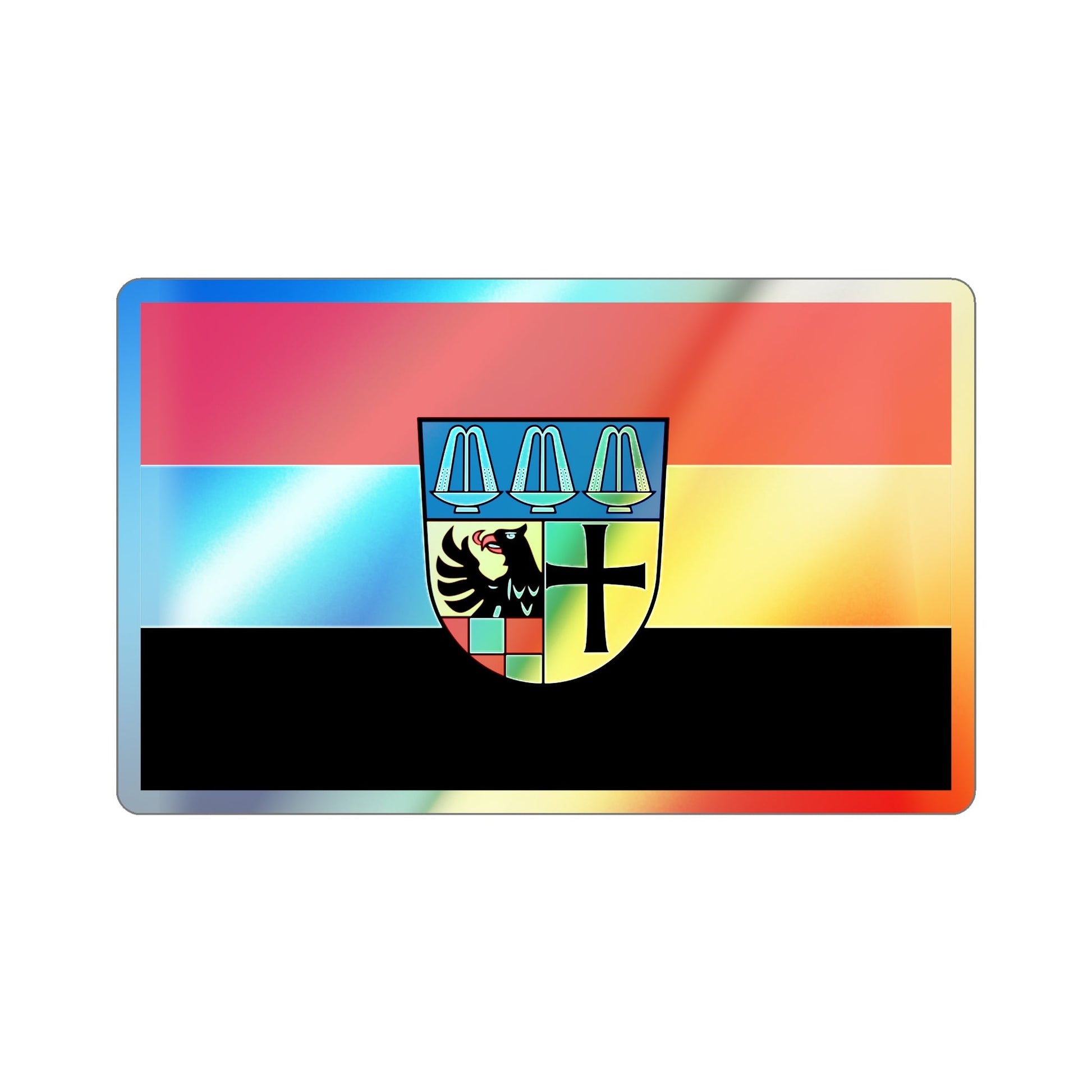 Flag of Bad Kissingen Germany Holographic STICKER Die-Cut Vinyl Decal-3 Inch-The Sticker Space
