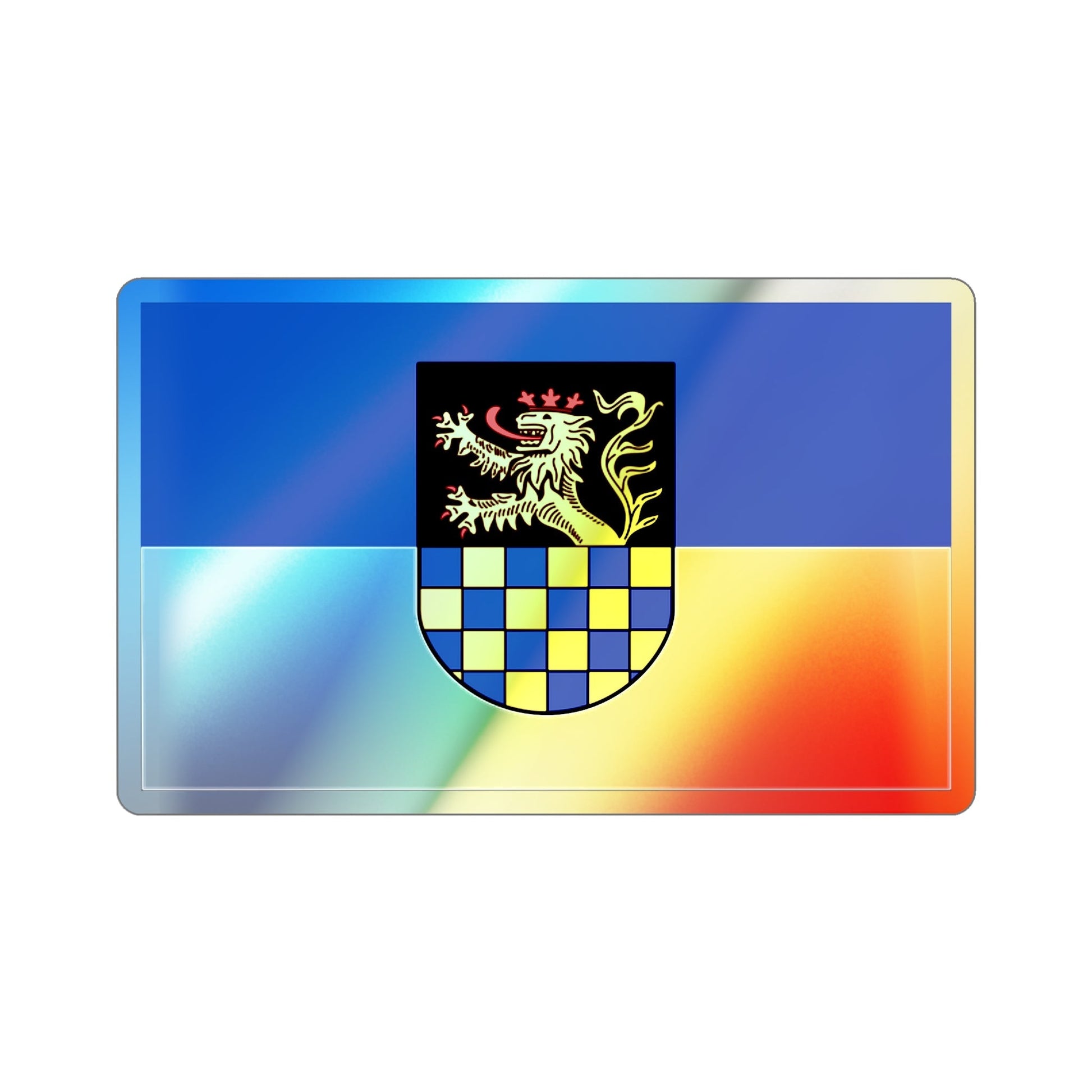 Flag of Bad Kreuznach Germany Holographic STICKER Die-Cut Vinyl Decal-2 Inch-The Sticker Space