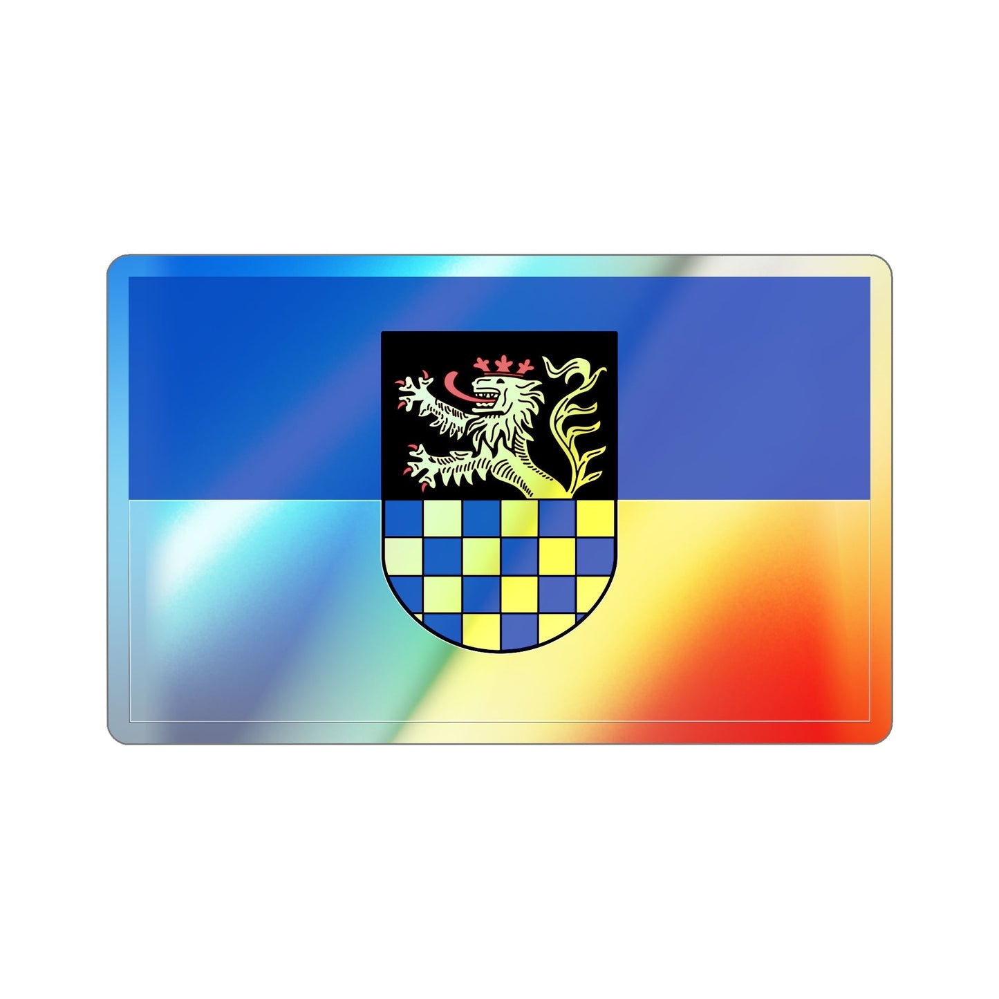 Flag of Bad Kreuznach Germany Holographic STICKER Die-Cut Vinyl Decal-6 Inch-The Sticker Space