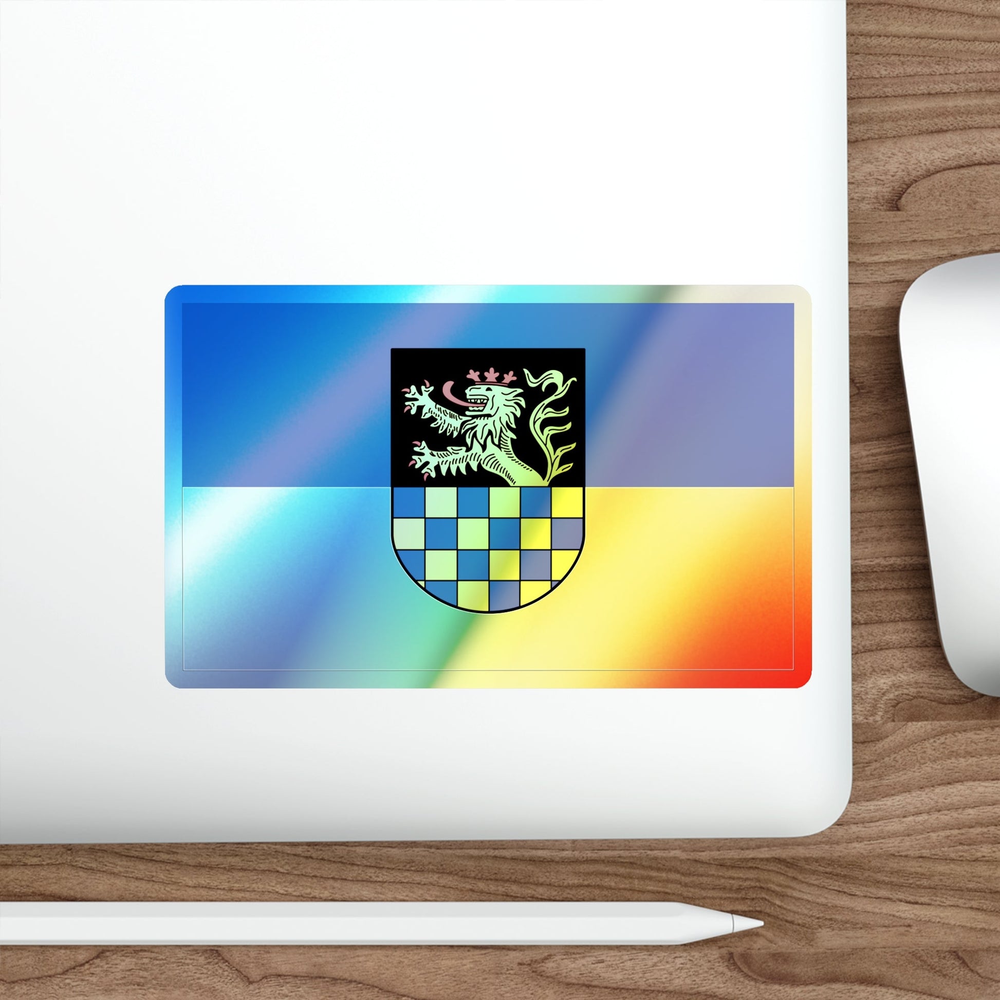 Flag of Bad Kreuznach Germany Holographic STICKER Die-Cut Vinyl Decal-The Sticker Space
