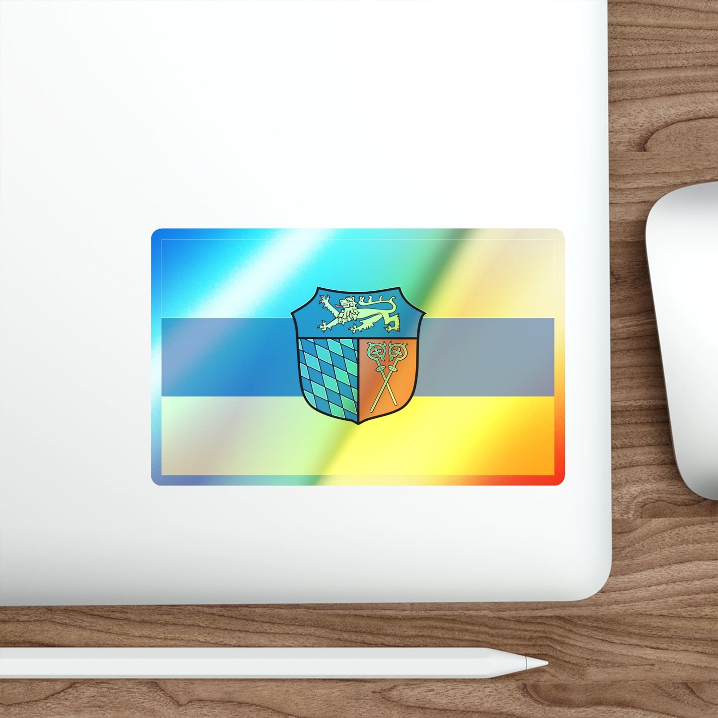 Flag of Bad Tölz Wolfratshausen Germany Holographic STICKER Die-Cut Vinyl Decal-The Sticker Space