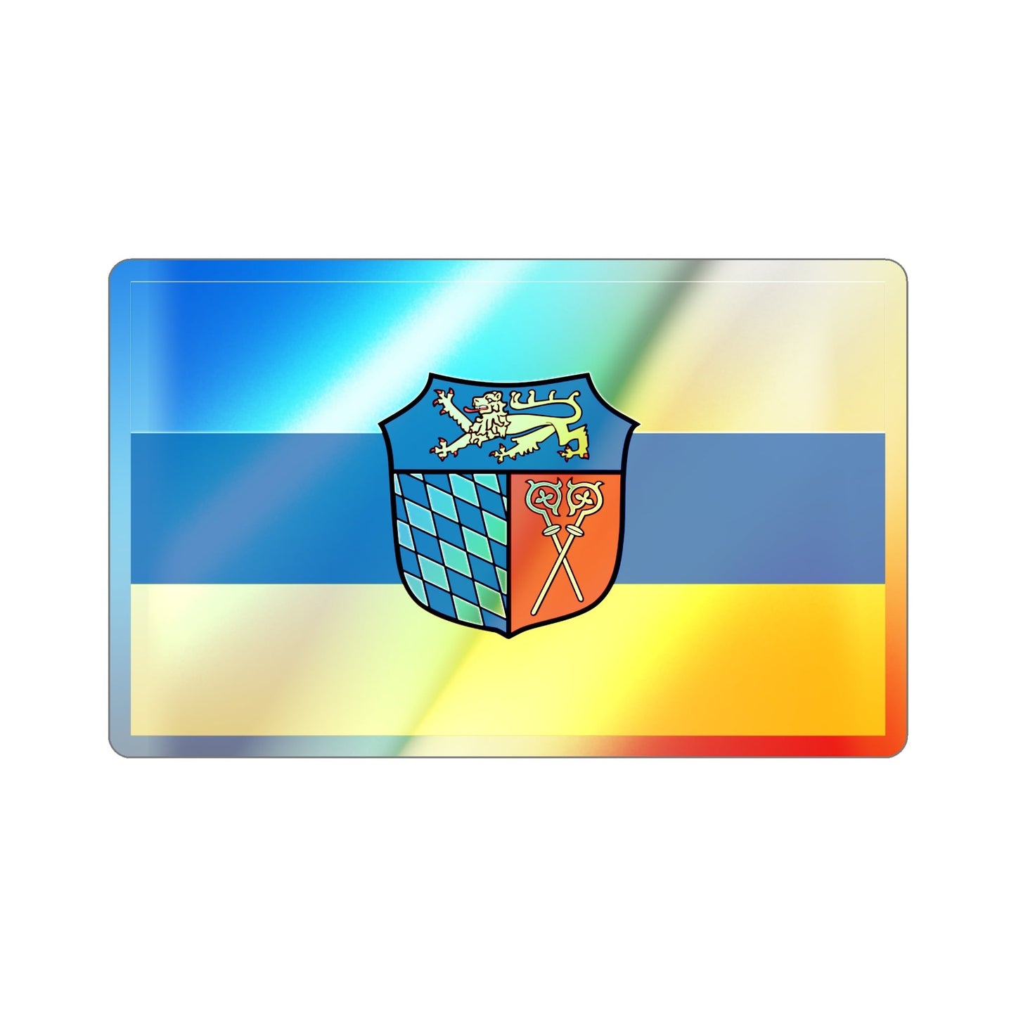 Flag of Bad Tölz Wolfratshausen Germany Holographic STICKER Die-Cut Vinyl Decal-3 Inch-The Sticker Space