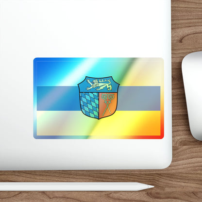 Flag of Bad Tölz Wolfratshausen Germany Holographic STICKER Die-Cut Vinyl Decal-The Sticker Space