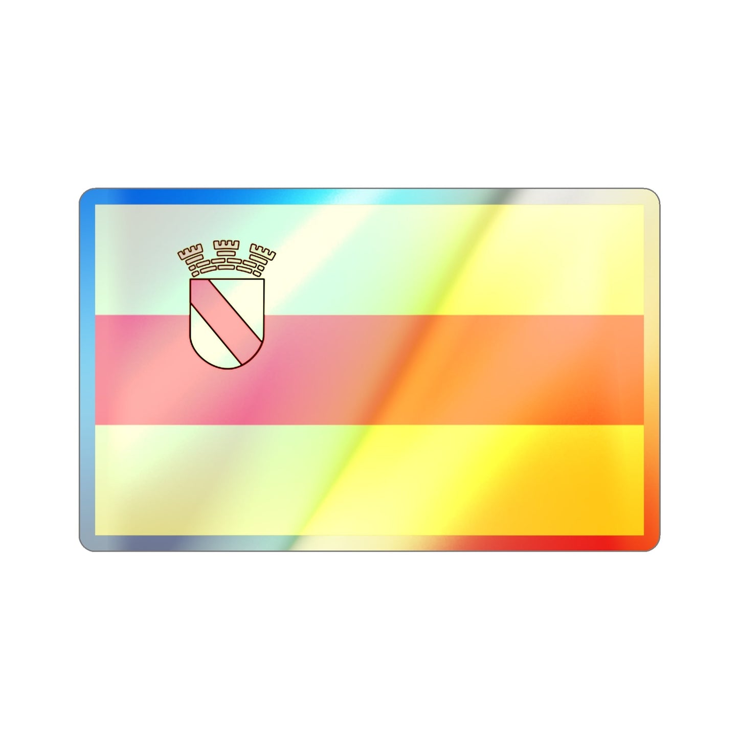 Flag of Baden Baden Germany Holographic STICKER Die-Cut Vinyl Decal-2 Inch-The Sticker Space