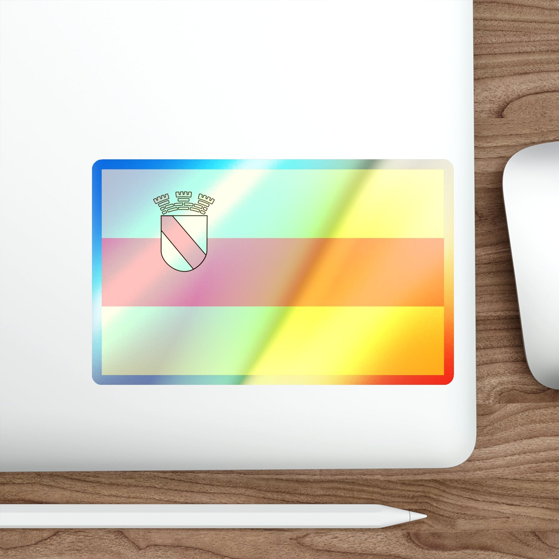 Flag of Baden Baden Germany Holographic STICKER Die-Cut Vinyl Decal-The Sticker Space