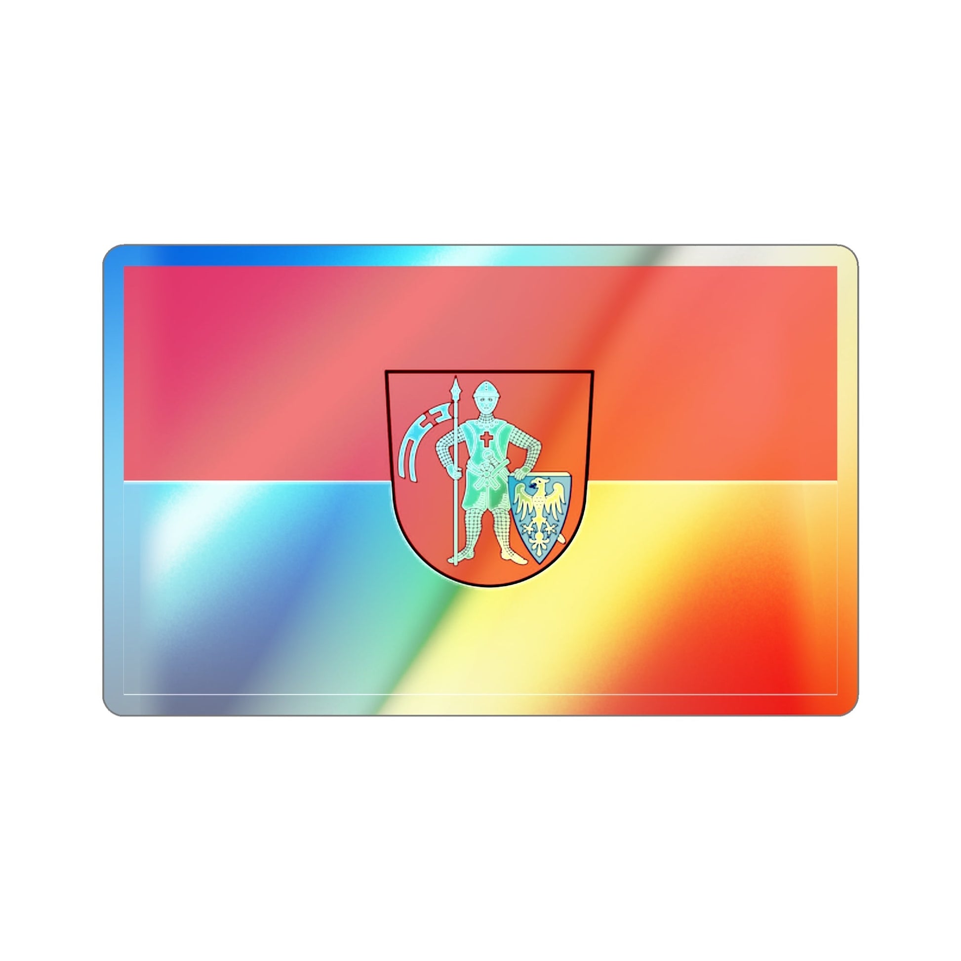 Flag of Bamberg 2 Germany Holographic STICKER Die-Cut Vinyl Decal-2 Inch-The Sticker Space