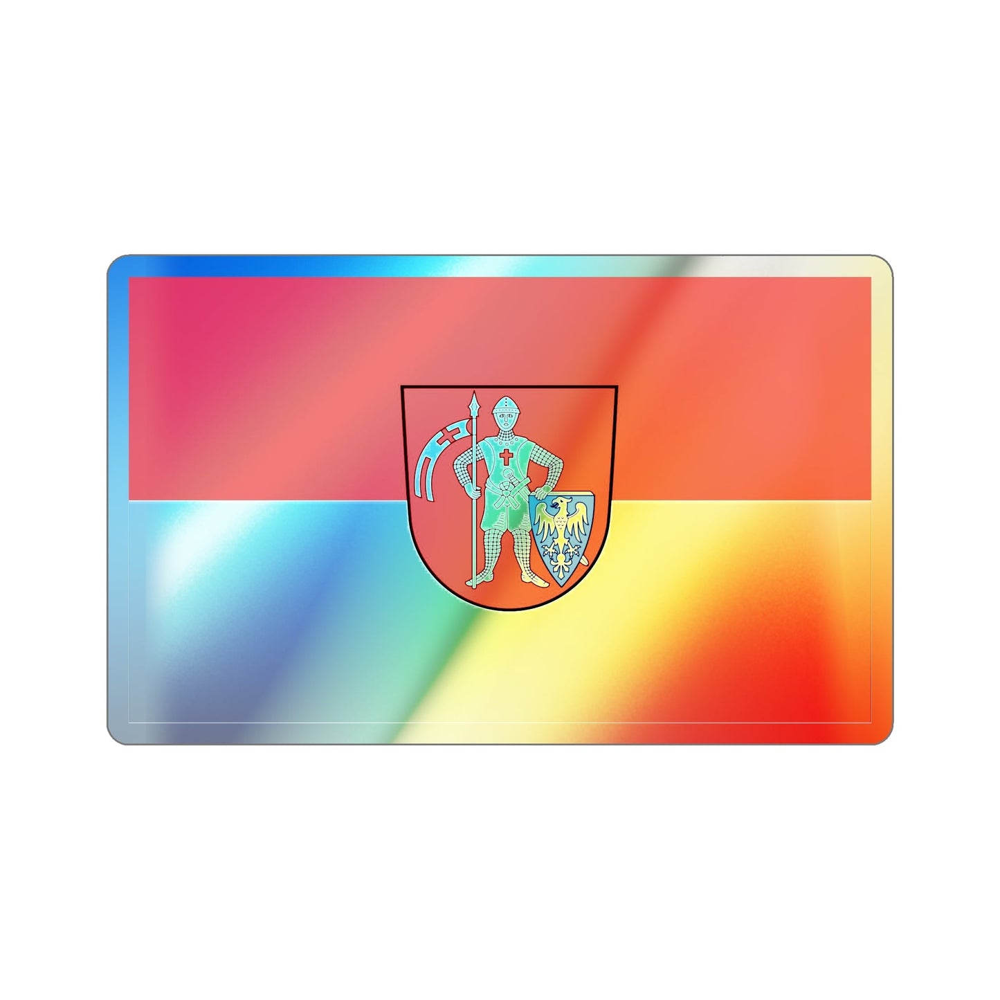 Flag of Bamberg 2 Germany Holographic STICKER Die-Cut Vinyl Decal-4 Inch-The Sticker Space