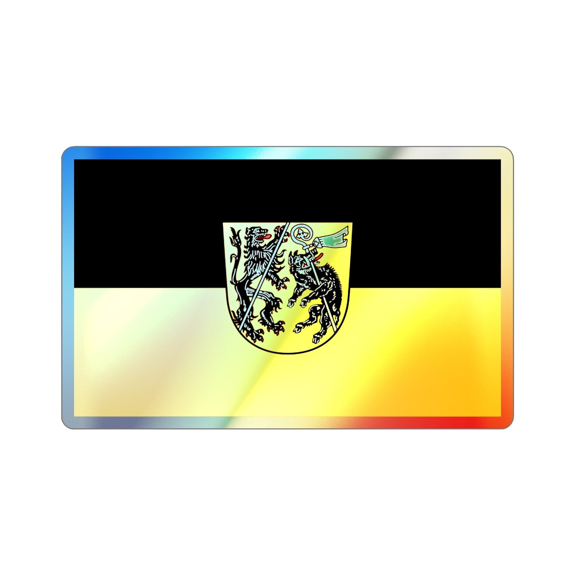 Flag of Bamberg Germany Holographic STICKER Die-Cut Vinyl Decal-2 Inch-The Sticker Space