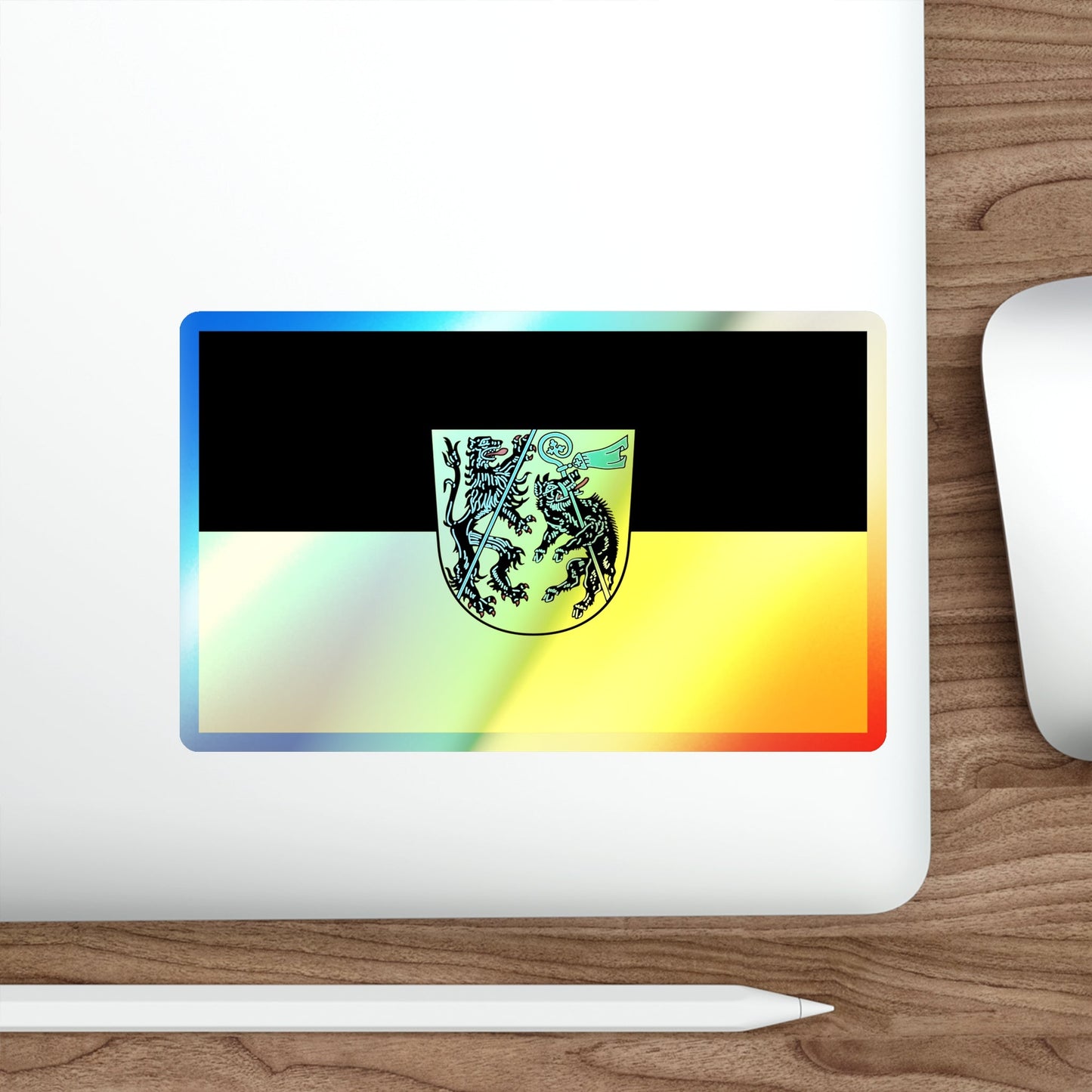 Flag of Bamberg Germany Holographic STICKER Die-Cut Vinyl Decal-The Sticker Space