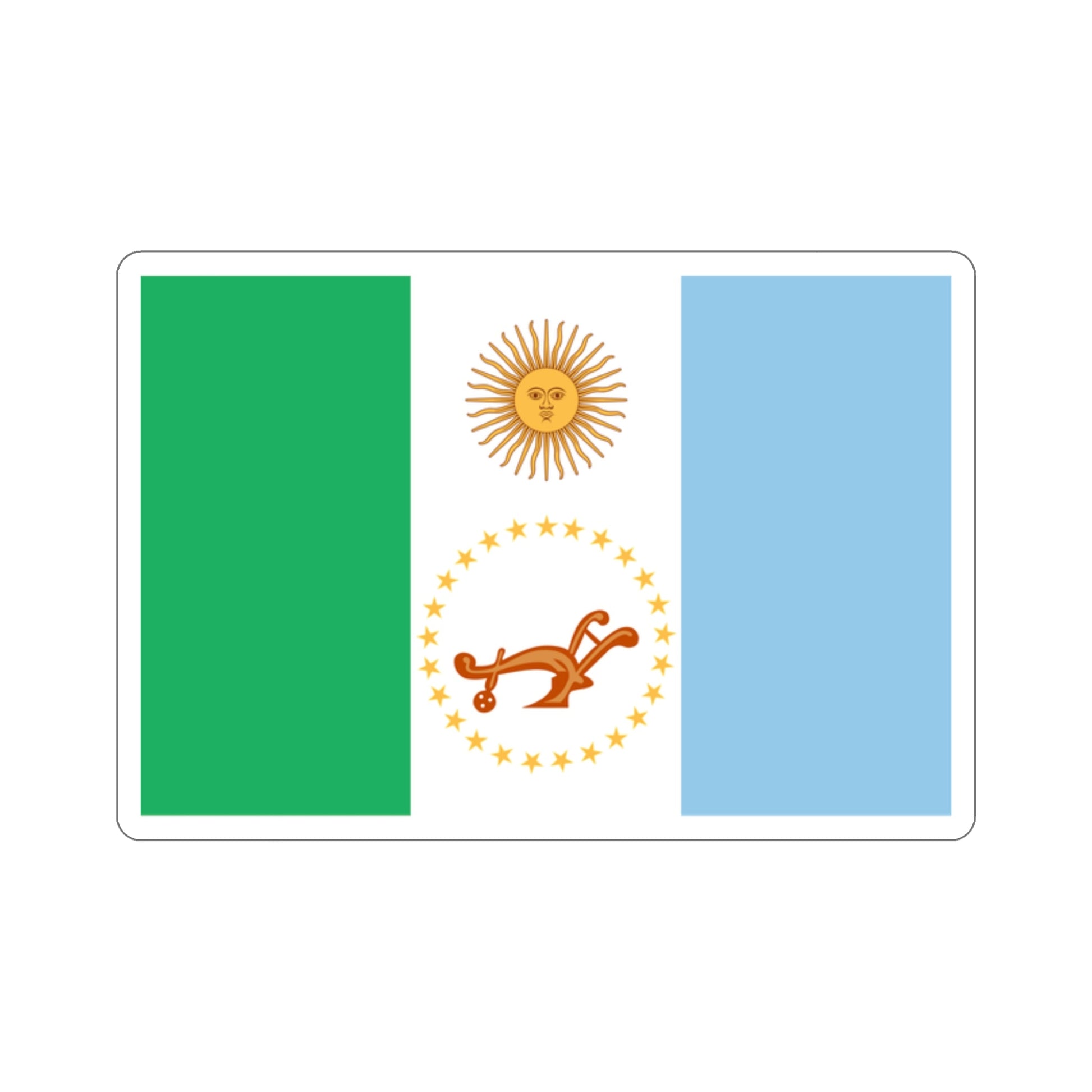 Flag of Chaco Province Argentina STICKER Vinyl Die-Cut Decal-2 Inch-The Sticker Space