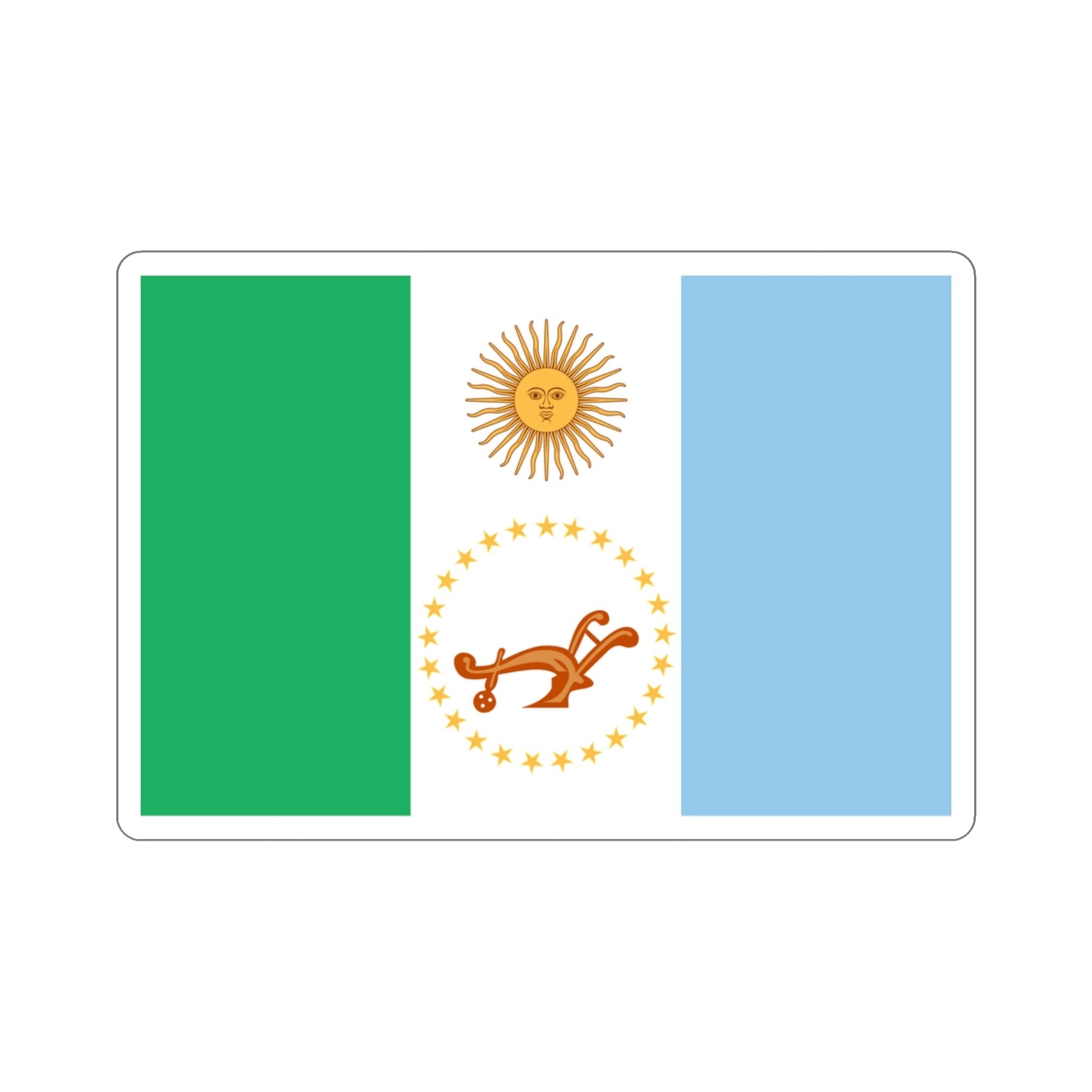 Flag of Chaco Province Argentina STICKER Vinyl Die-Cut Decal-3 Inch-The Sticker Space