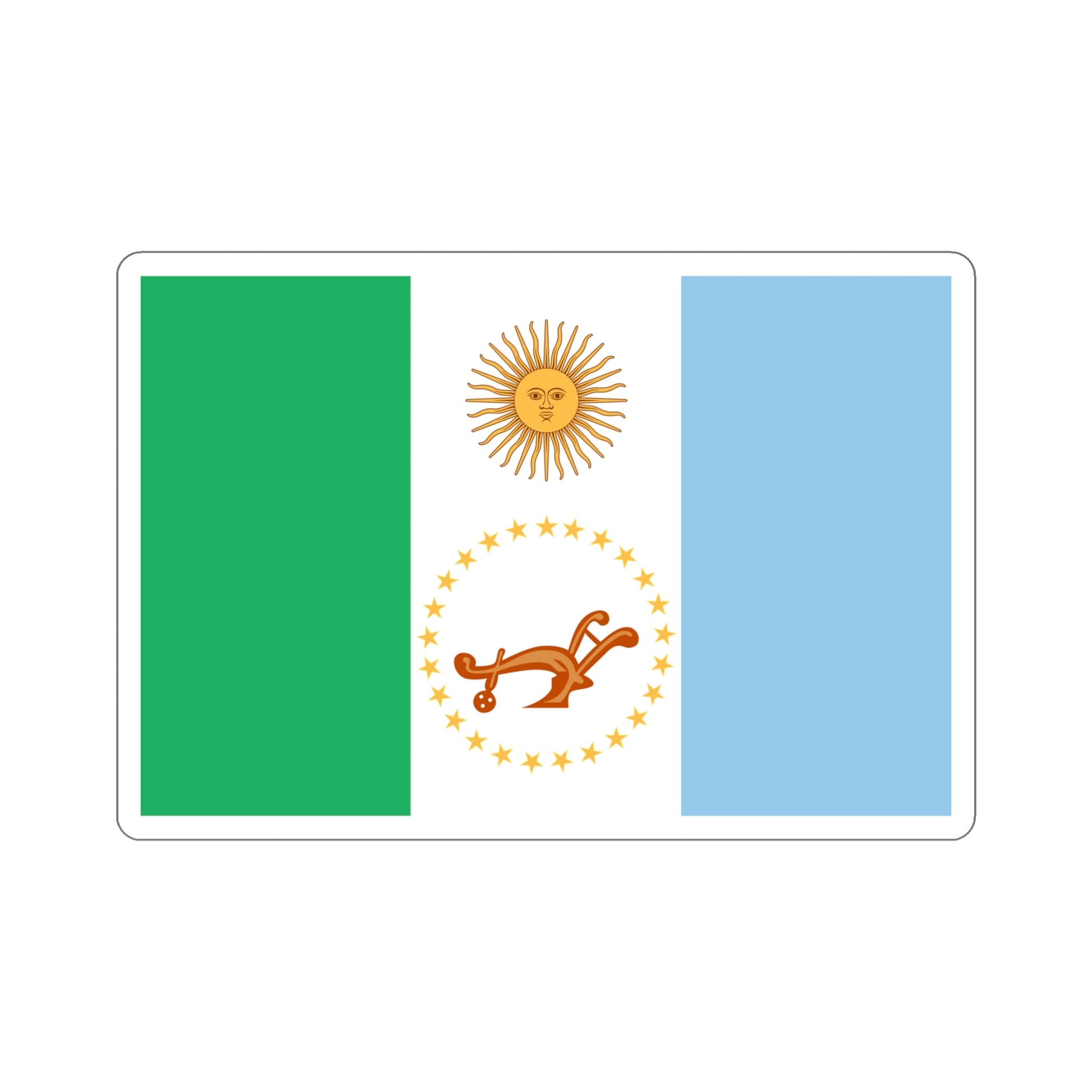 Flag of Chaco Province Argentina STICKER Vinyl Die-Cut Decal-6 Inch-The Sticker Space