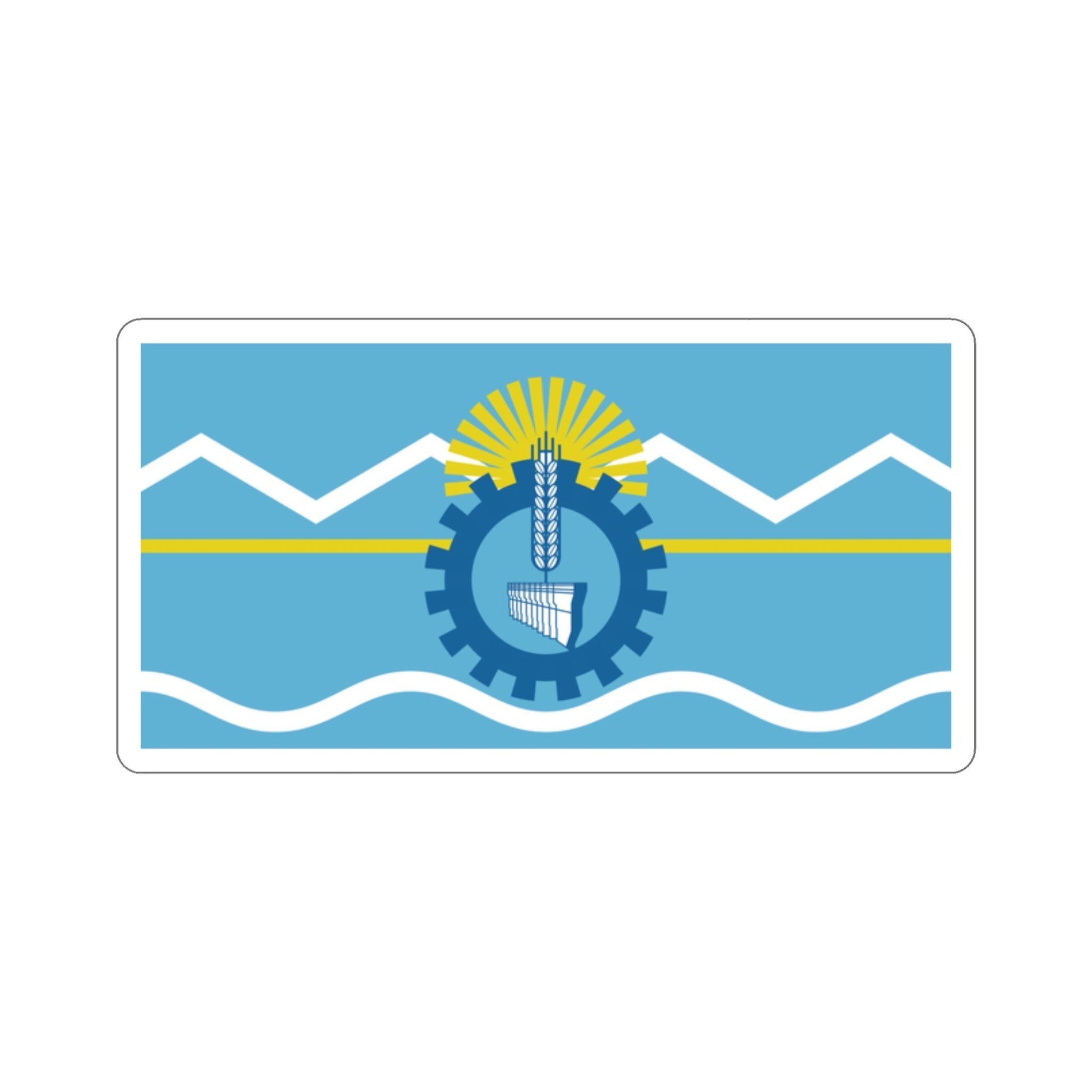 Flag of Chubut Province Argentina STICKER Vinyl Die-Cut Decal-2 Inch-The Sticker Space