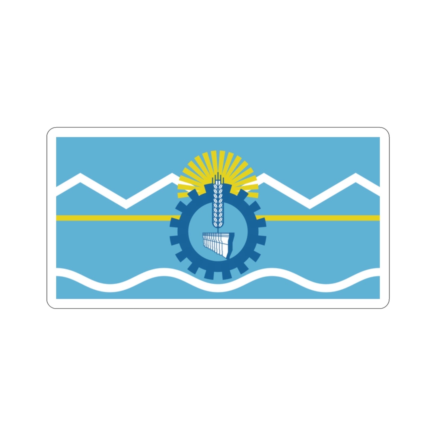 Flag of Chubut Province Argentina STICKER Vinyl Die-Cut Decal-2 Inch-The Sticker Space