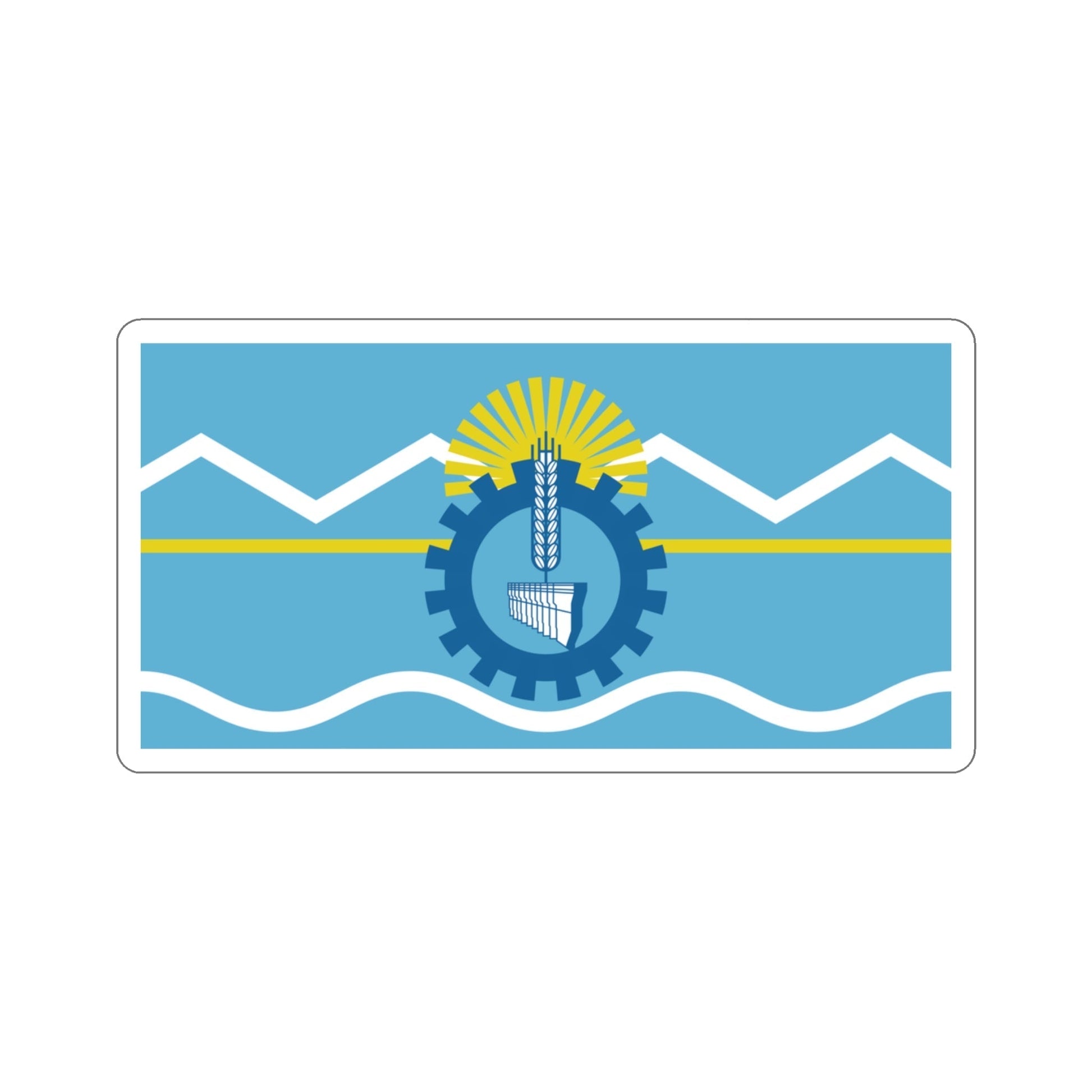 Flag of Chubut Province Argentina STICKER Vinyl Die-Cut Decal-3 Inch-The Sticker Space
