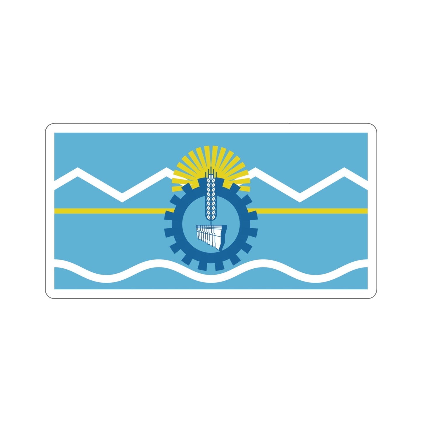 Flag of Chubut Province Argentina STICKER Vinyl Die-Cut Decal-4 Inch-The Sticker Space