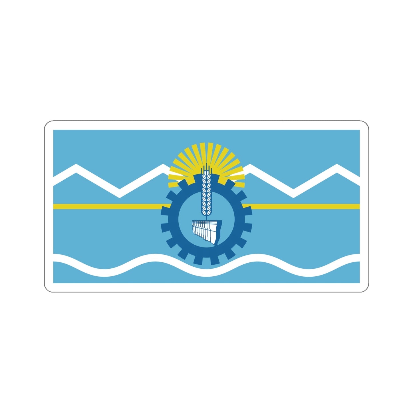 Flag of Chubut Province Argentina STICKER Vinyl Die-Cut Decal-5 Inch-The Sticker Space