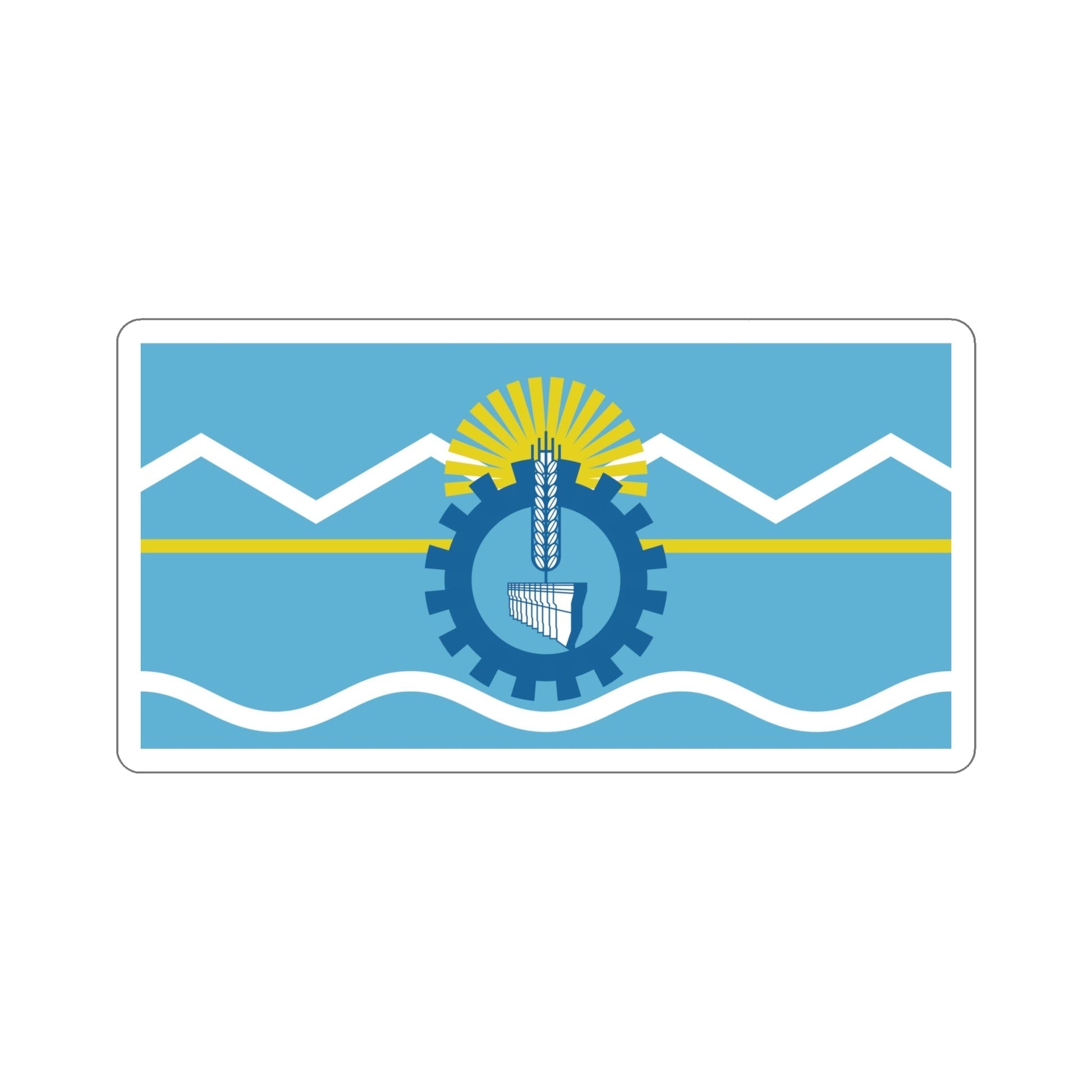 Flag of Chubut Province Argentina STICKER Vinyl Die-Cut Decal-6 Inch-The Sticker Space