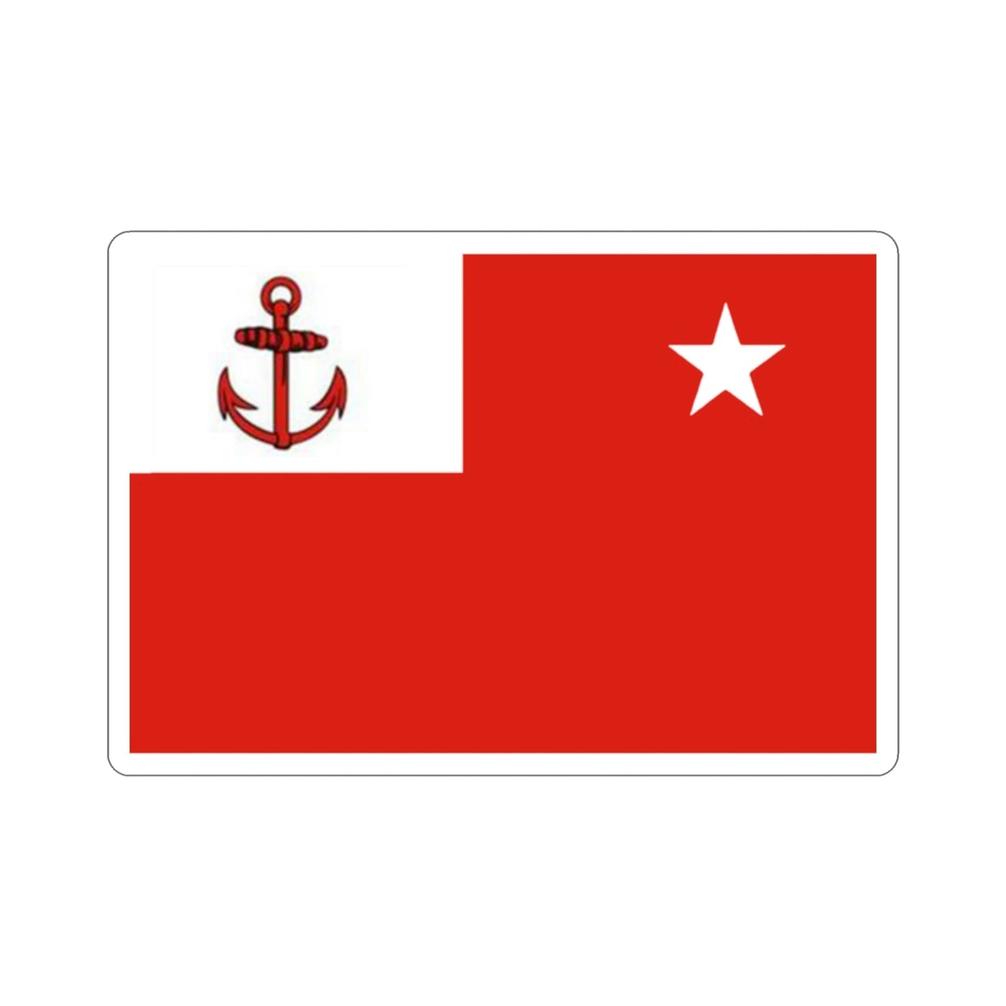 Flag of Commander of the Revolutionary Navy of Cuba STICKER Vinyl Die-Cut Decal-2 Inch-The Sticker Space