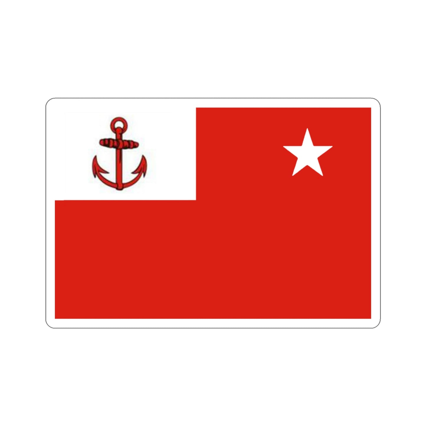 Flag of Commander of the Revolutionary Navy of Cuba STICKER Vinyl Die-Cut Decal-3 Inch-The Sticker Space