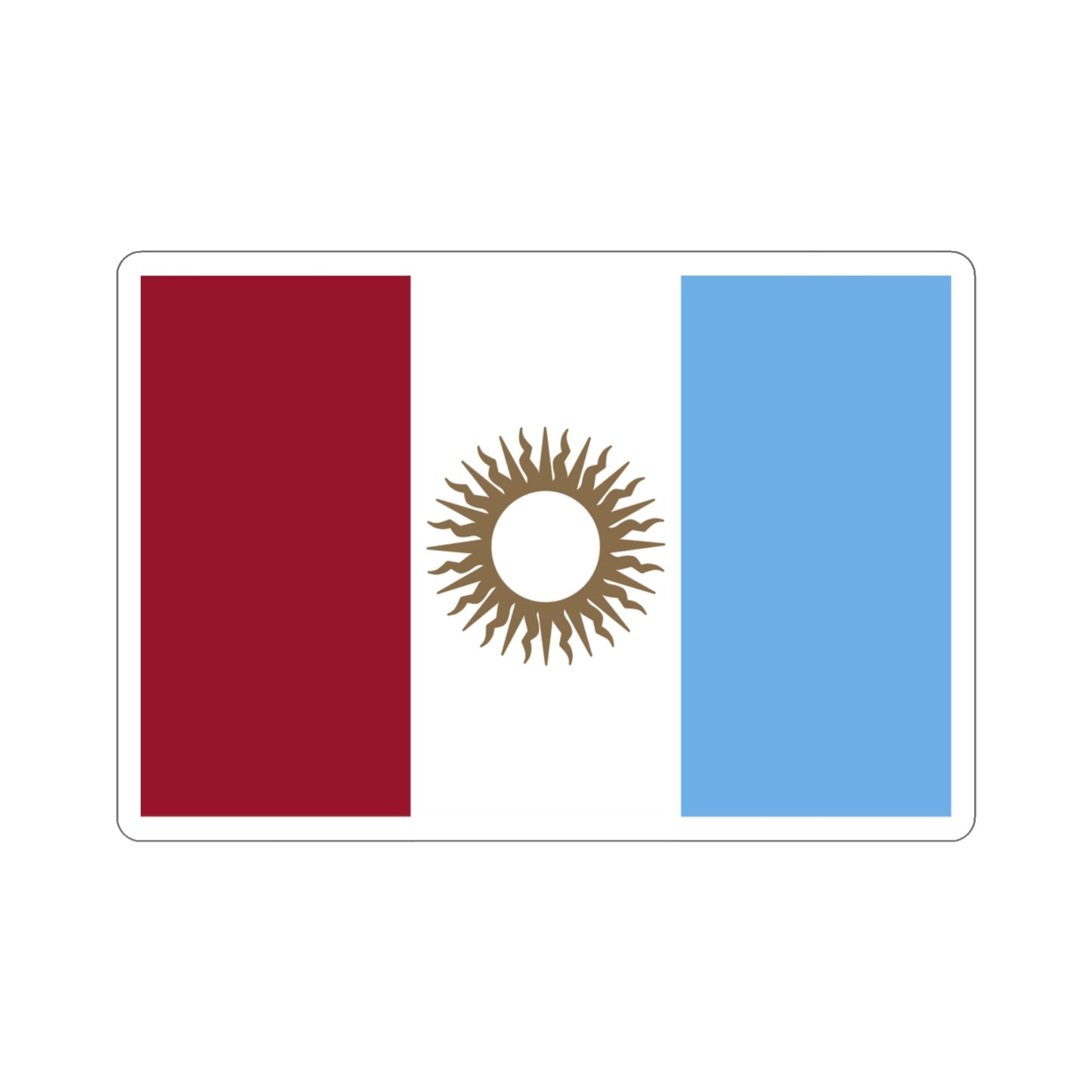 Flag of Córdoba Province Argentina STICKER Vinyl Die-Cut Decal-3 Inch-The Sticker Space