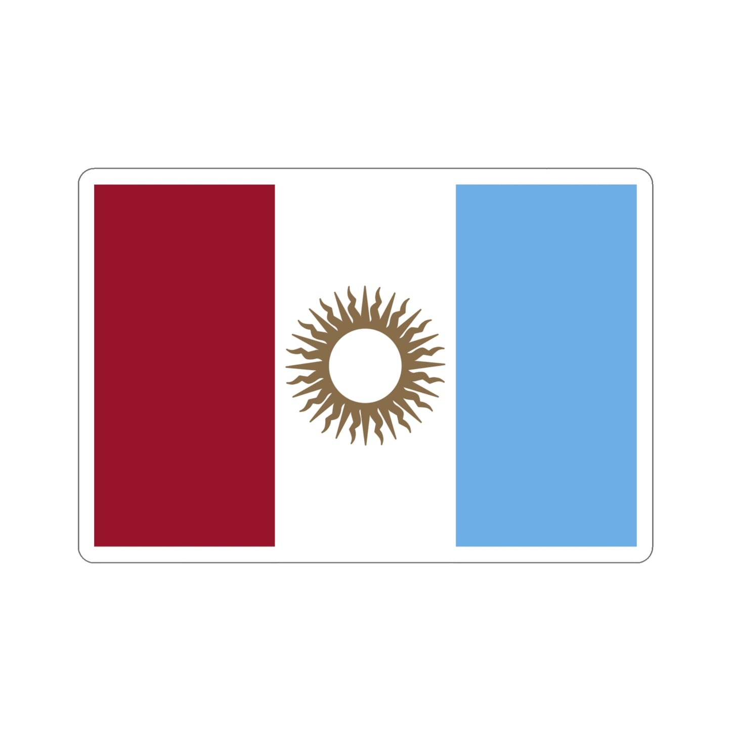 Flag of Córdoba Province Argentina STICKER Vinyl Die-Cut Decal-4 Inch-The Sticker Space