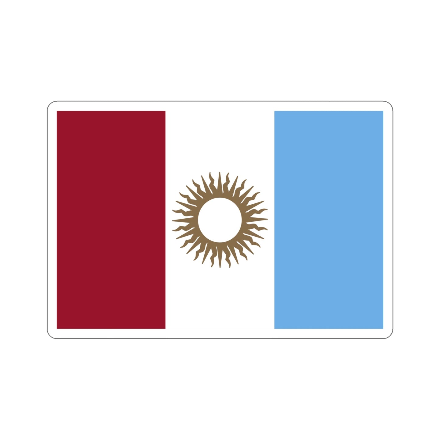 Flag of Córdoba Province Argentina STICKER Vinyl Die-Cut Decal-6 Inch-The Sticker Space