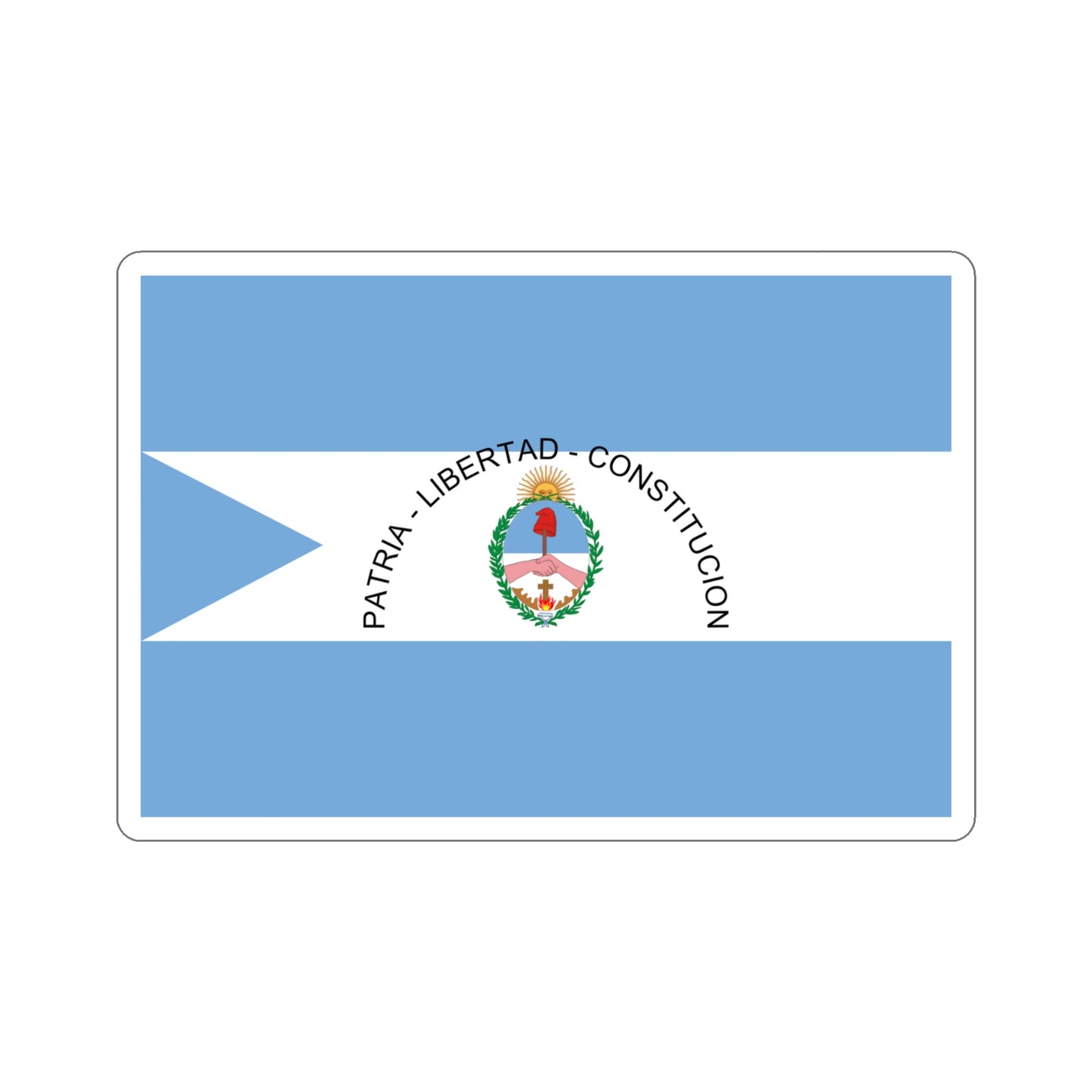 Flag of Corrientes Province Argentina STICKER Vinyl Die-Cut Decal-4 Inch-The Sticker Space