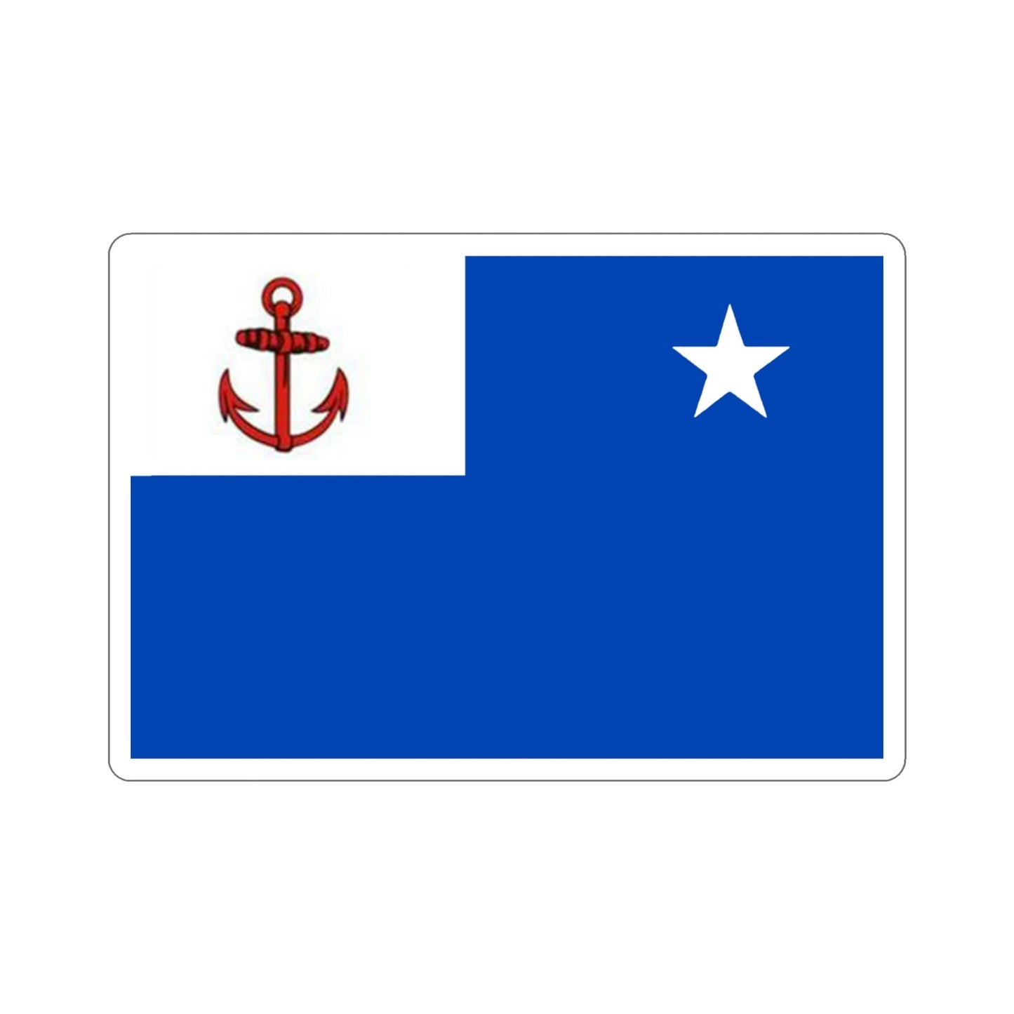 Flag of Deputy Chief of the Revolutionary Navy of Cuba STICKER Vinyl Die-Cut Decal-4 Inch-The Sticker Space