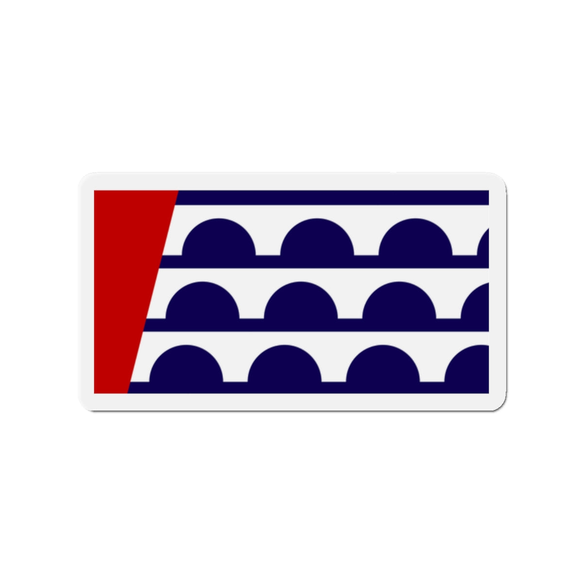 Flag of Des Moines Iowa - Die-Cut Magnet-2" x 2"-The Sticker Space