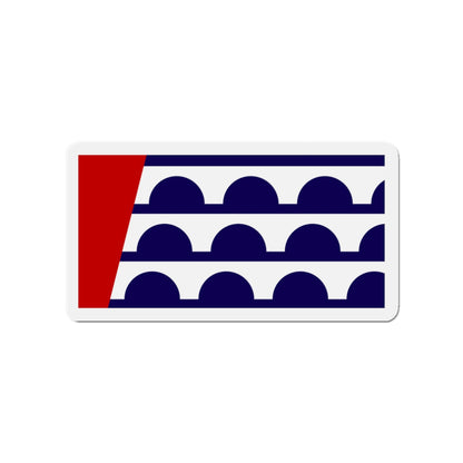 Flag of Des Moines Iowa - Die-Cut Magnet-3" x 3"-The Sticker Space