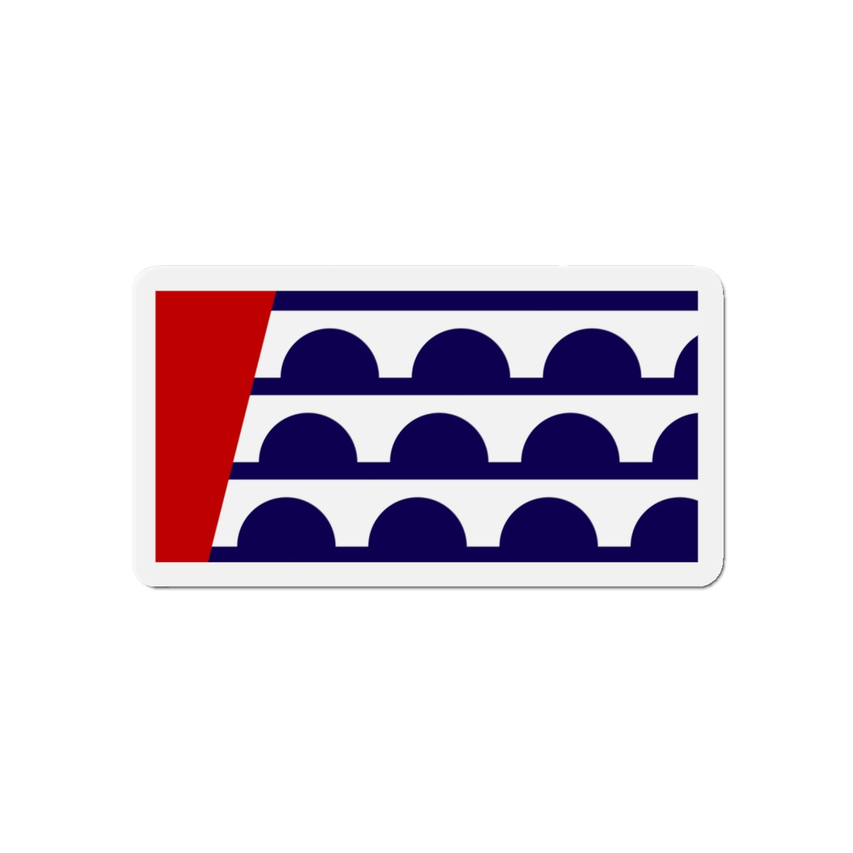 Flag of Des Moines Iowa - Die-Cut Magnet-5" x 5"-The Sticker Space